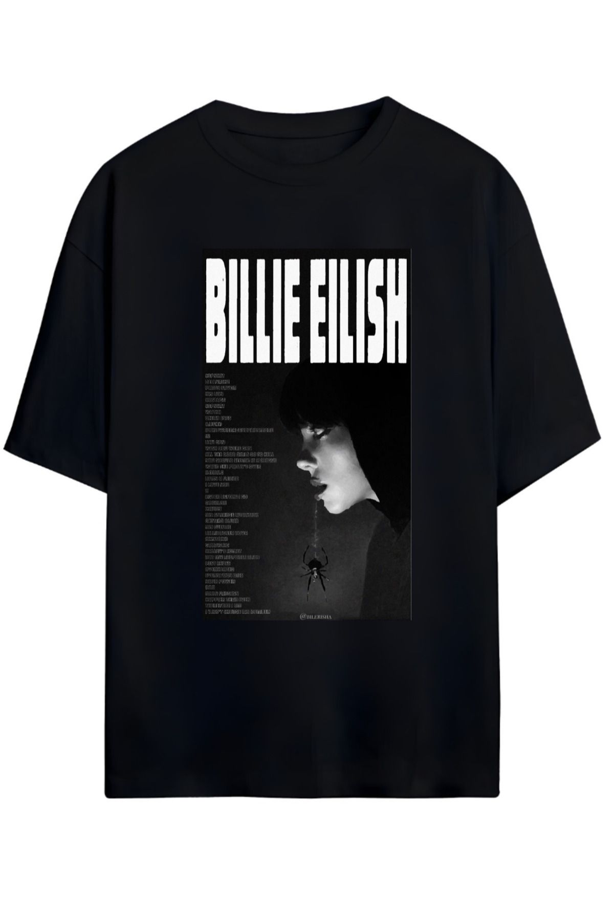 MAGORS BILLIE EILISH TASARIMLI UNISEX YENİ SEZON OVERSIZE PAMUKLU  T-SHIRT