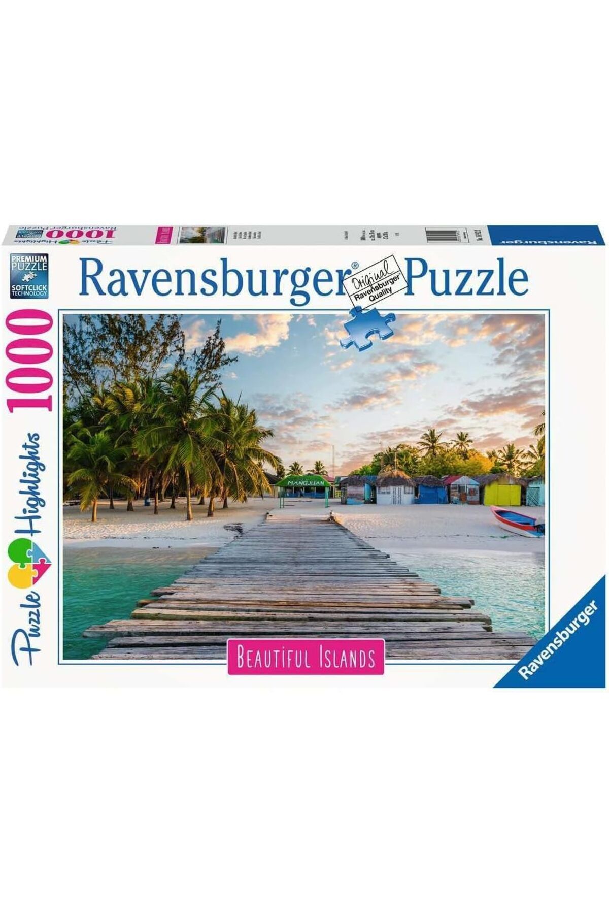 NcK 169122 Maldivler Puzzle, 1000 Parça, Çok Renkli