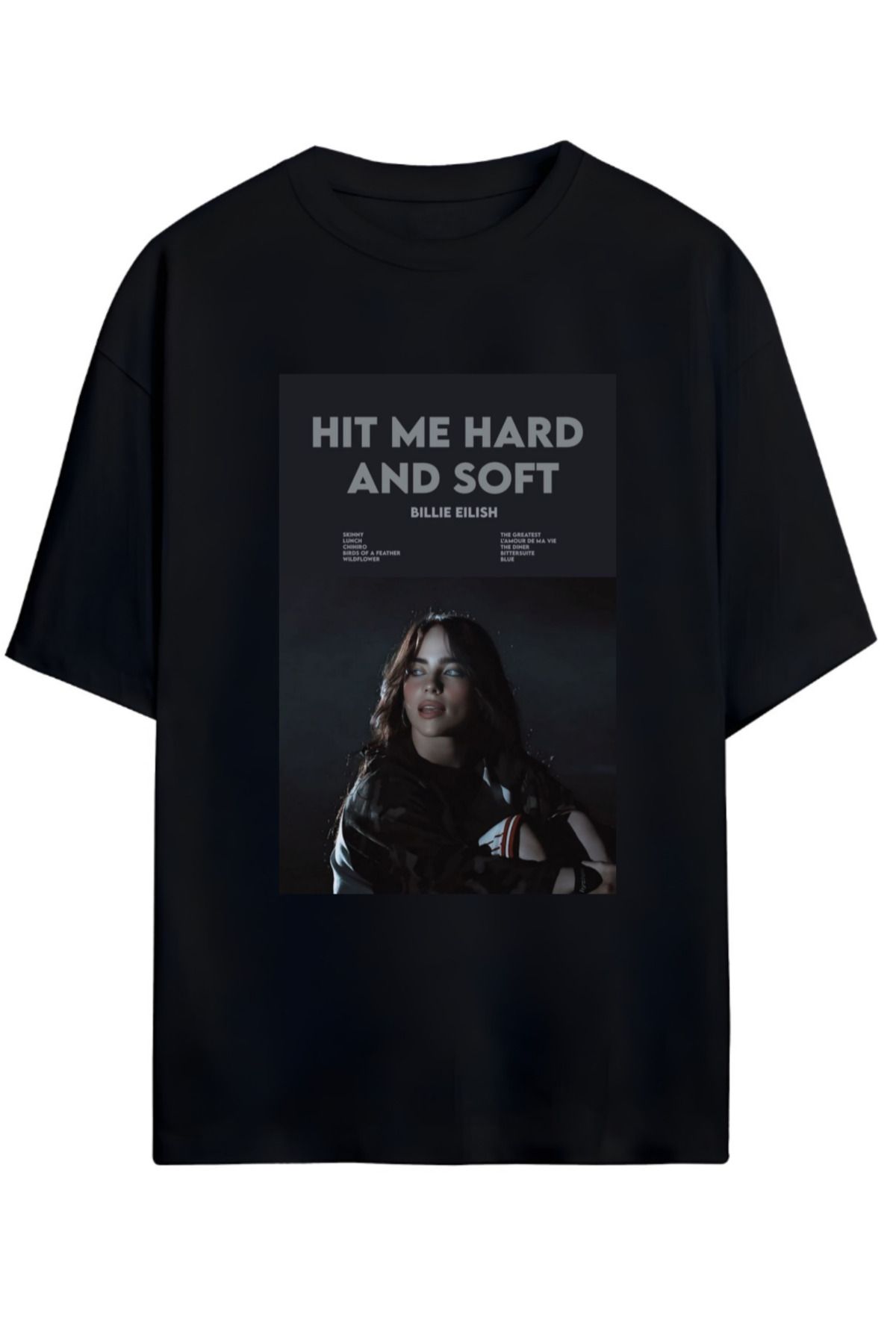 MAGORS BILLIE EILISH TASARIMLI UNISEX YENİ SEZON OVERSIZE PAMUKLU  T-SHIRT