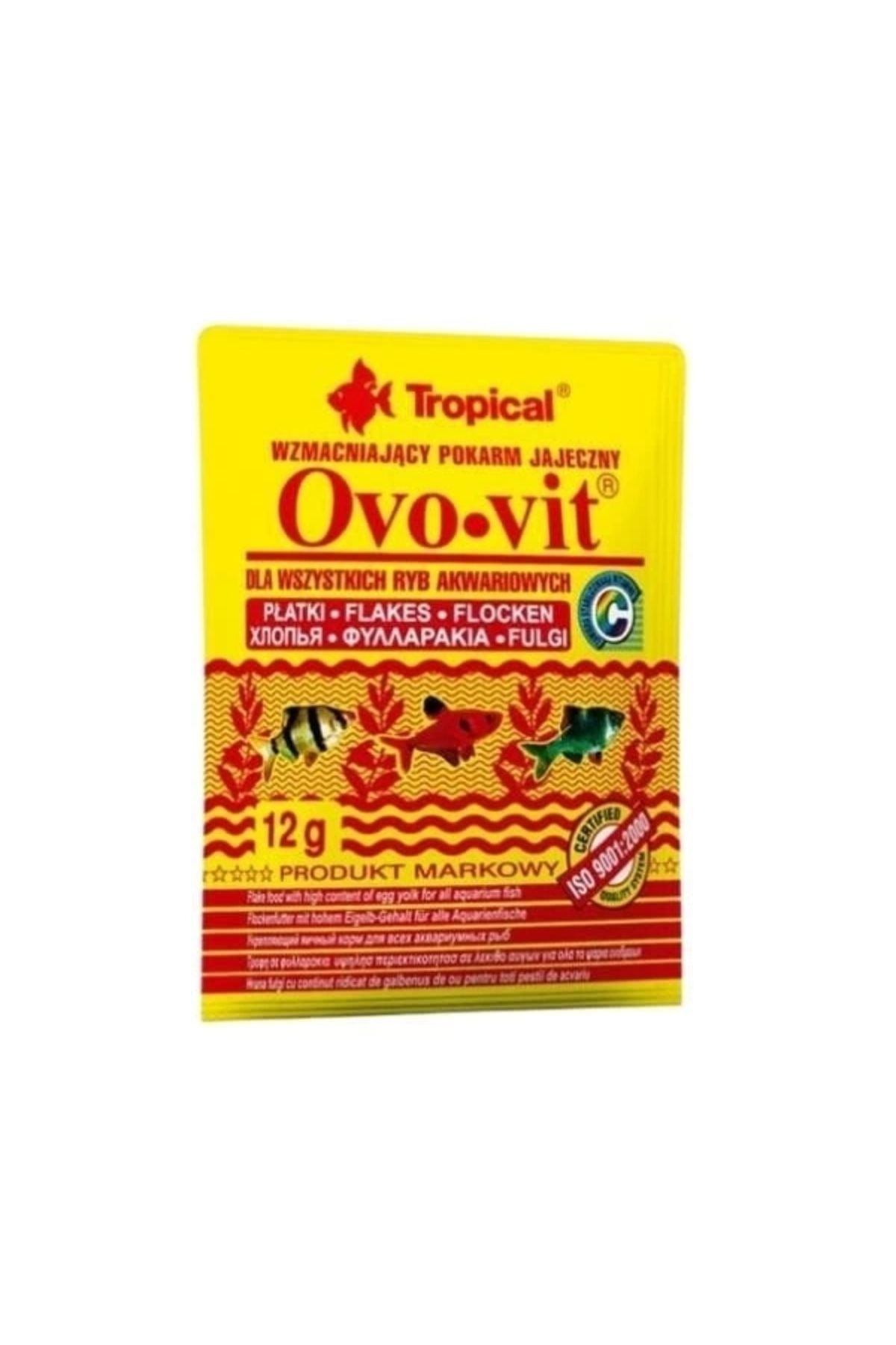 ureticiniz Tropical Ovo-Vit Yumurta Sarılı Vitaminli Pul Balık Yemi 50 Ml 12 Gr