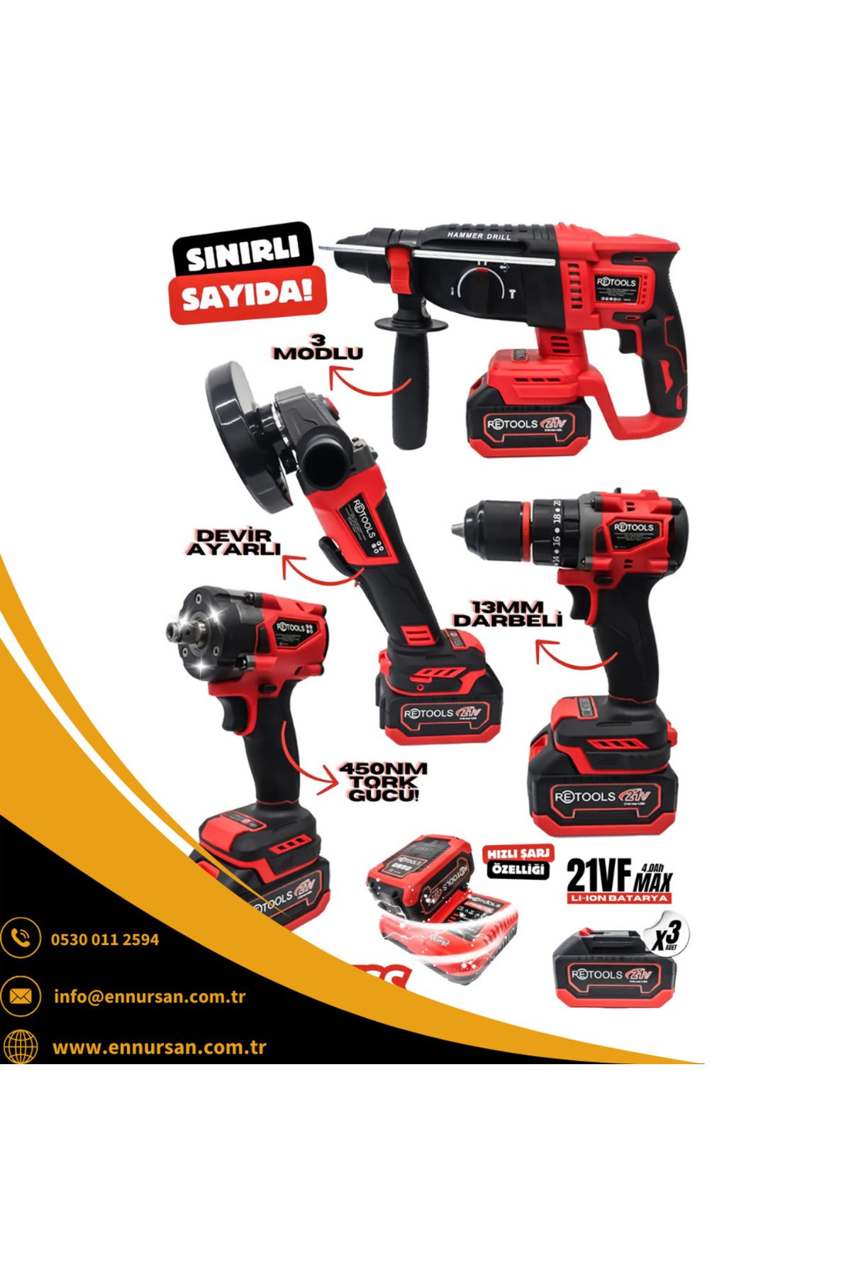 RETOOLS 4LÜ SÜPER SET KIRICI DELİCİ/ SOMUN SIKMA