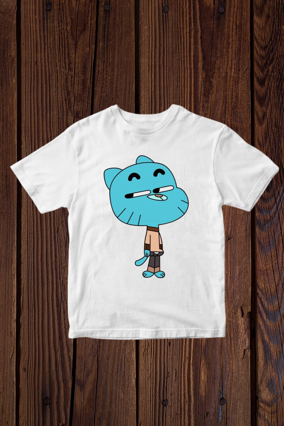 FECCY Pamuklu Gumball Baskılı Oversize T-shirt