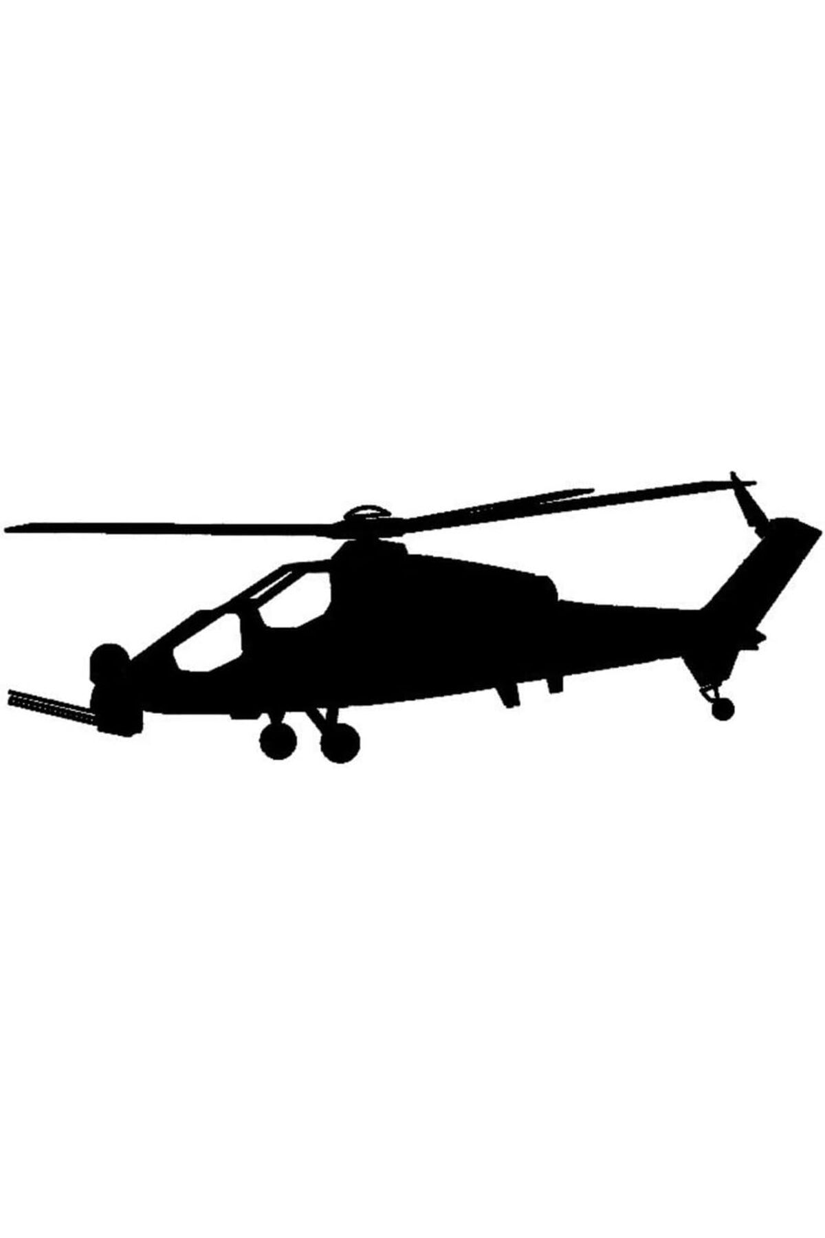 Kumraldede Atak Helikopter Duvar Dekor Sticker 30 x 12 cm