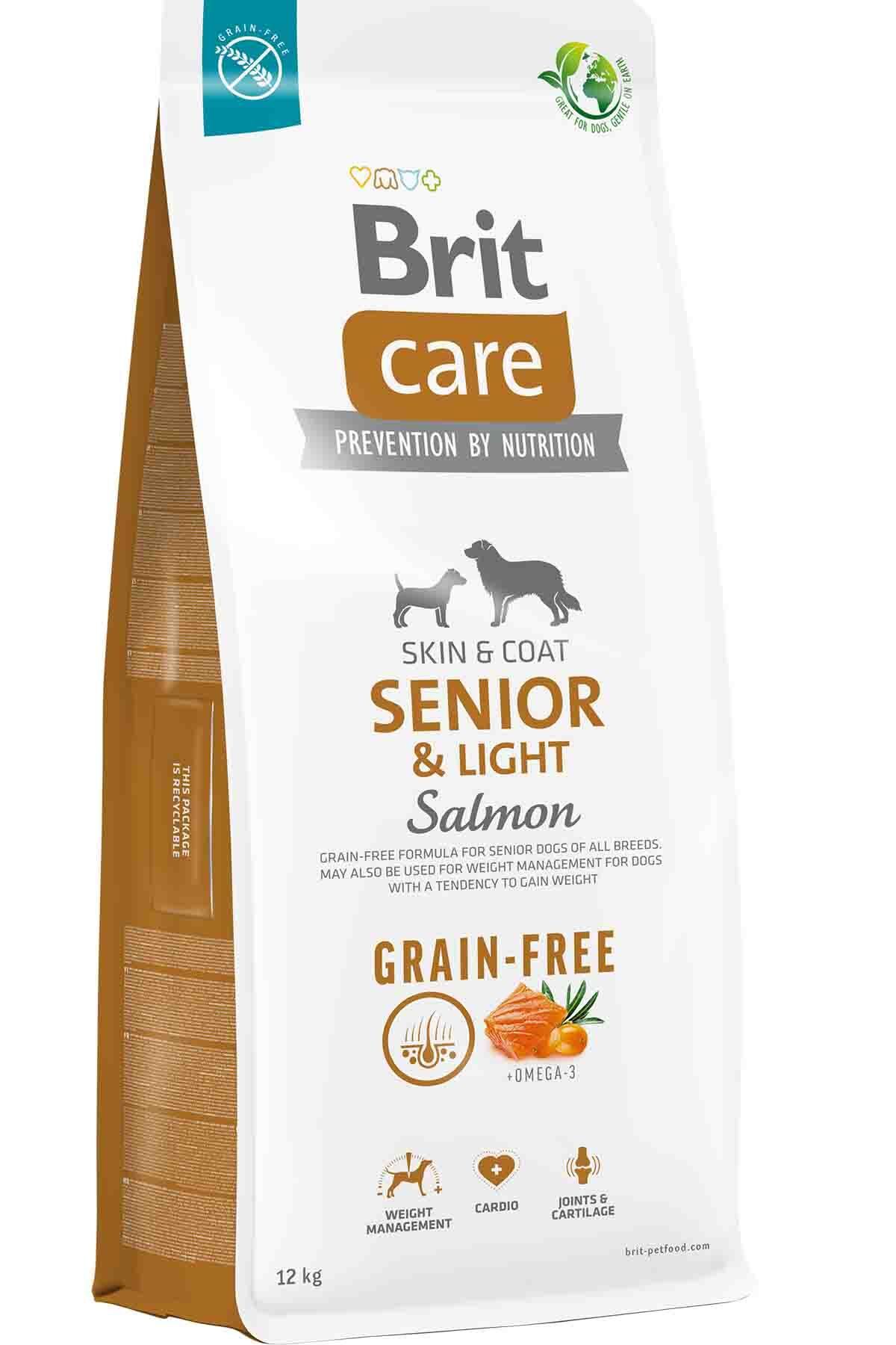 Brit care skin coat senior light salmon 12kg tahılsız somonlu ileri yaşlı köpek maması grain free