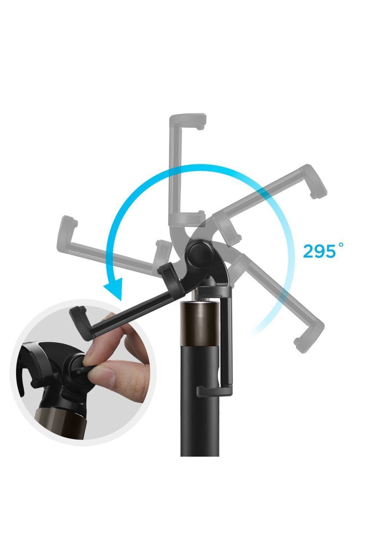 Spigen-S530W Wireless Bluetooth Selfie Stick (Compatible with All Devices) Black - 000SS21746 6