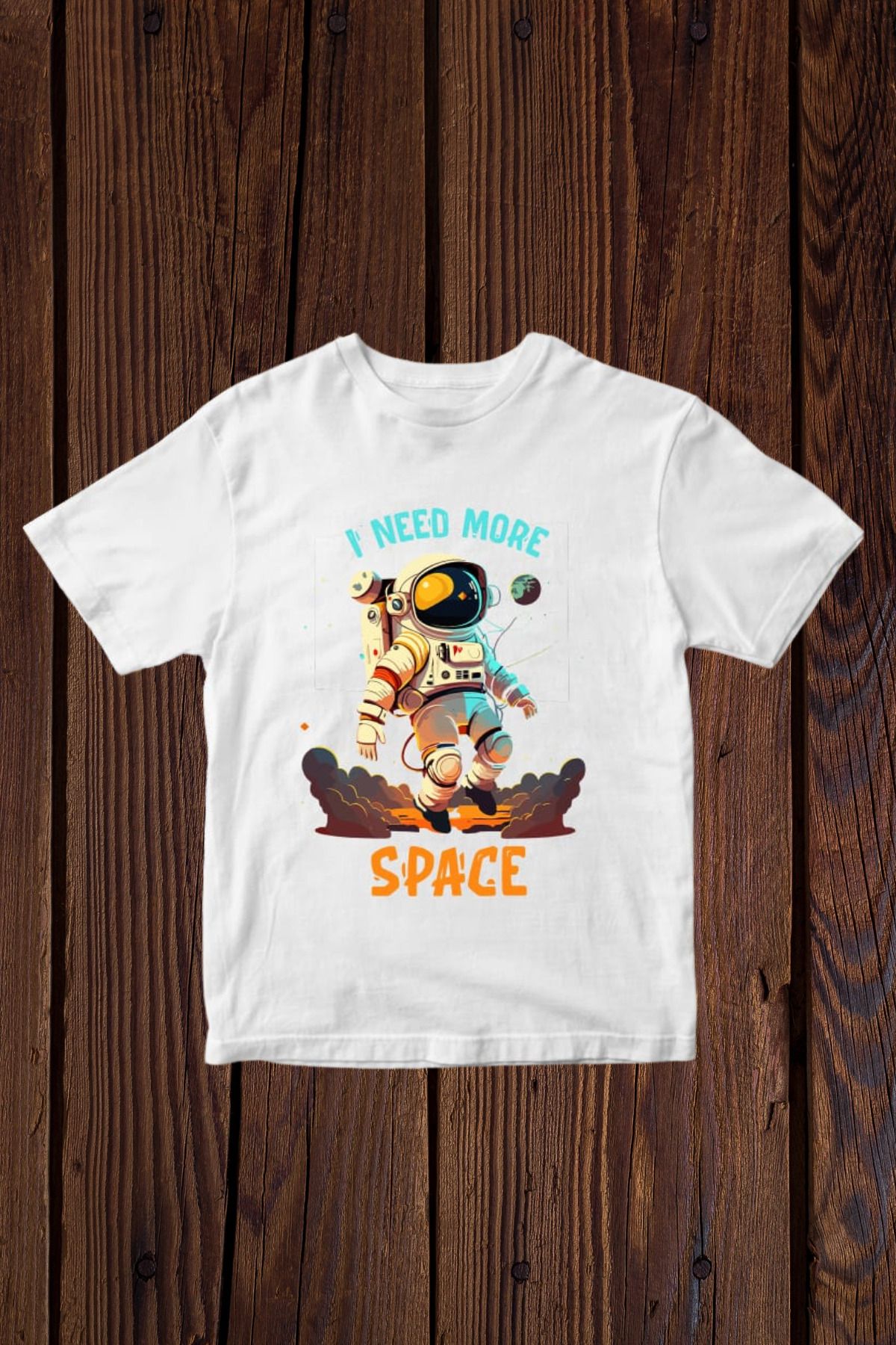 FECCY Pamuklu I need more space Baskılı Oversize T-shirt