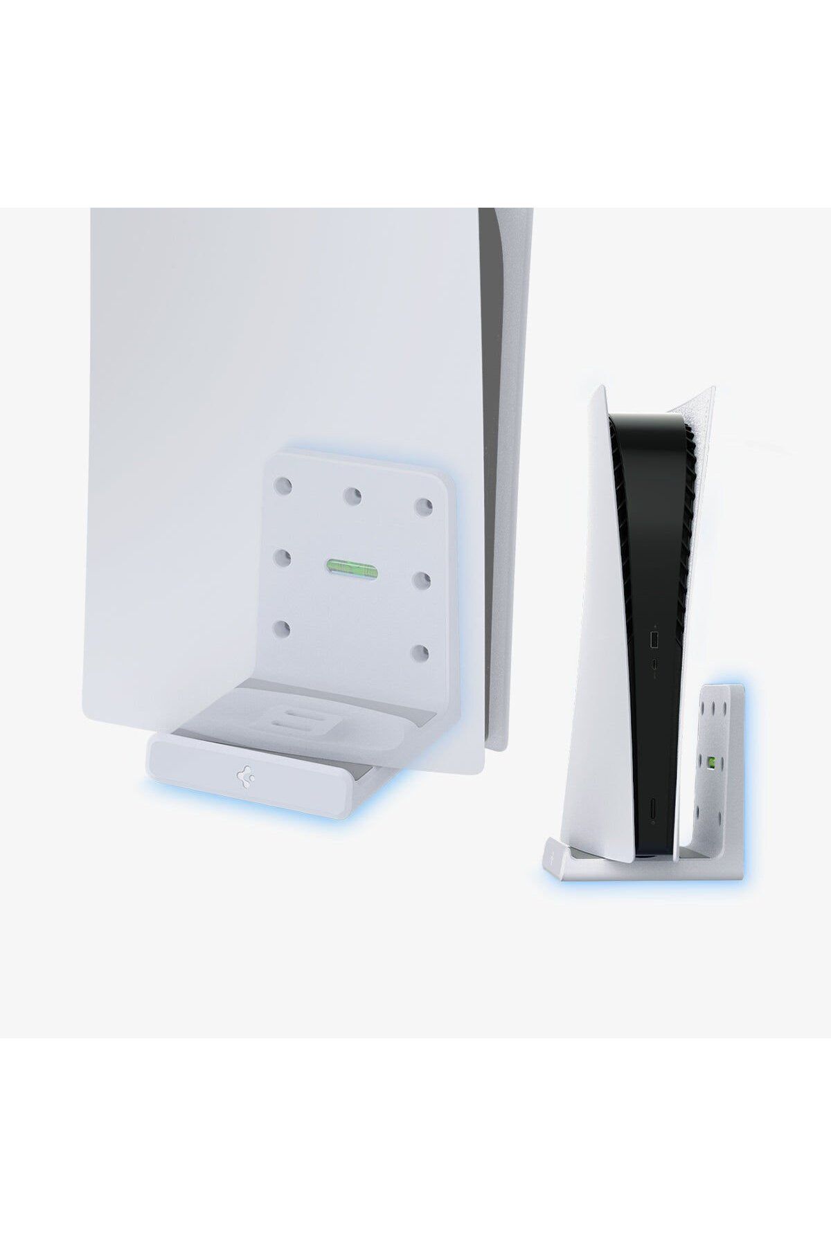 Spigen-حامل الحائط لوحدة التحكم PlayStation 5 باللون الأبيض VG200 - AMP06396 2