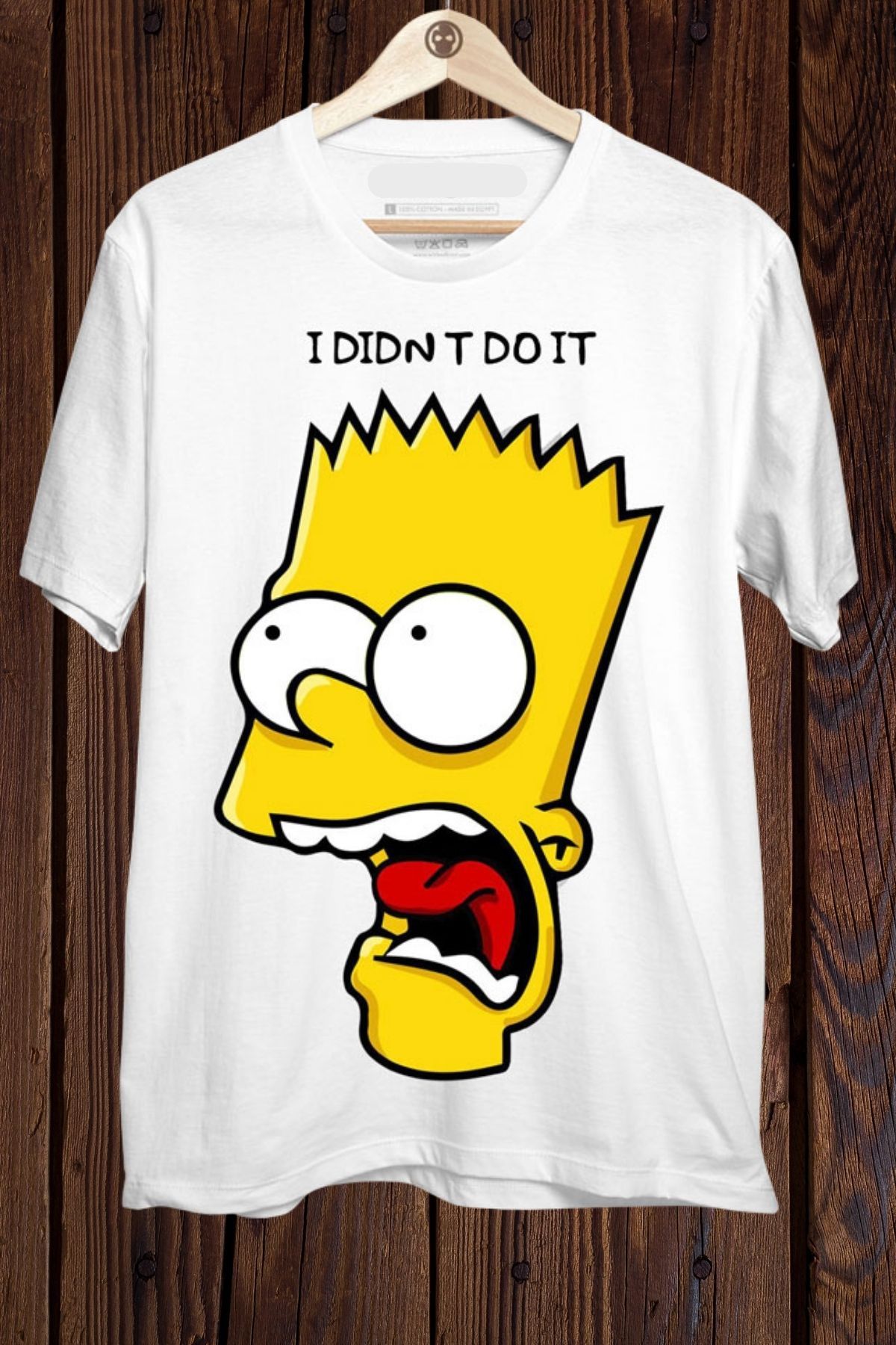 FECCY Pamuklu I DIDN'T DO IT Baskılı Oversize T-shirt