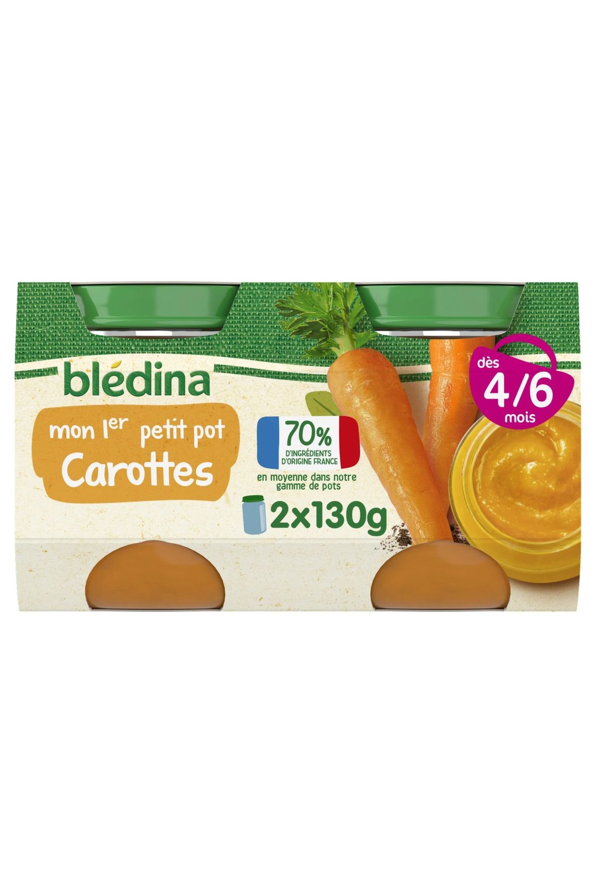 blédina Organik Havuç Püresi 2x130 gr