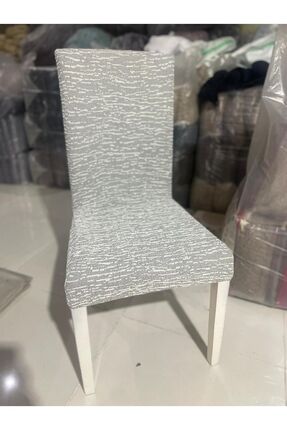 Hazineci Bey Jakarli Çubuk Desen Sandalye Örtüsü Yikanabilir Lastikli Esnek S...