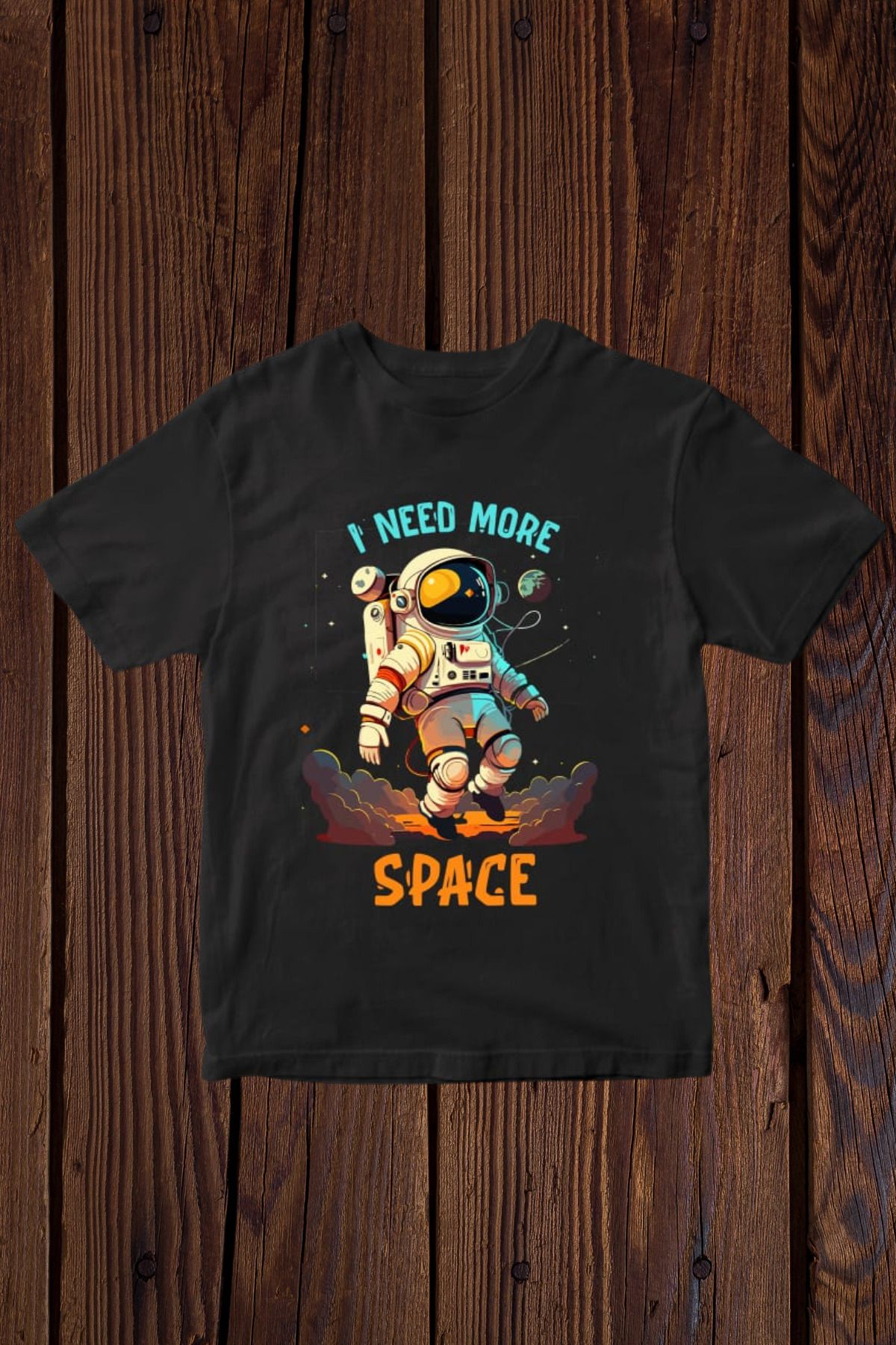 FECCY Pamuklu I need more space Baskılı Oversize T-shirt