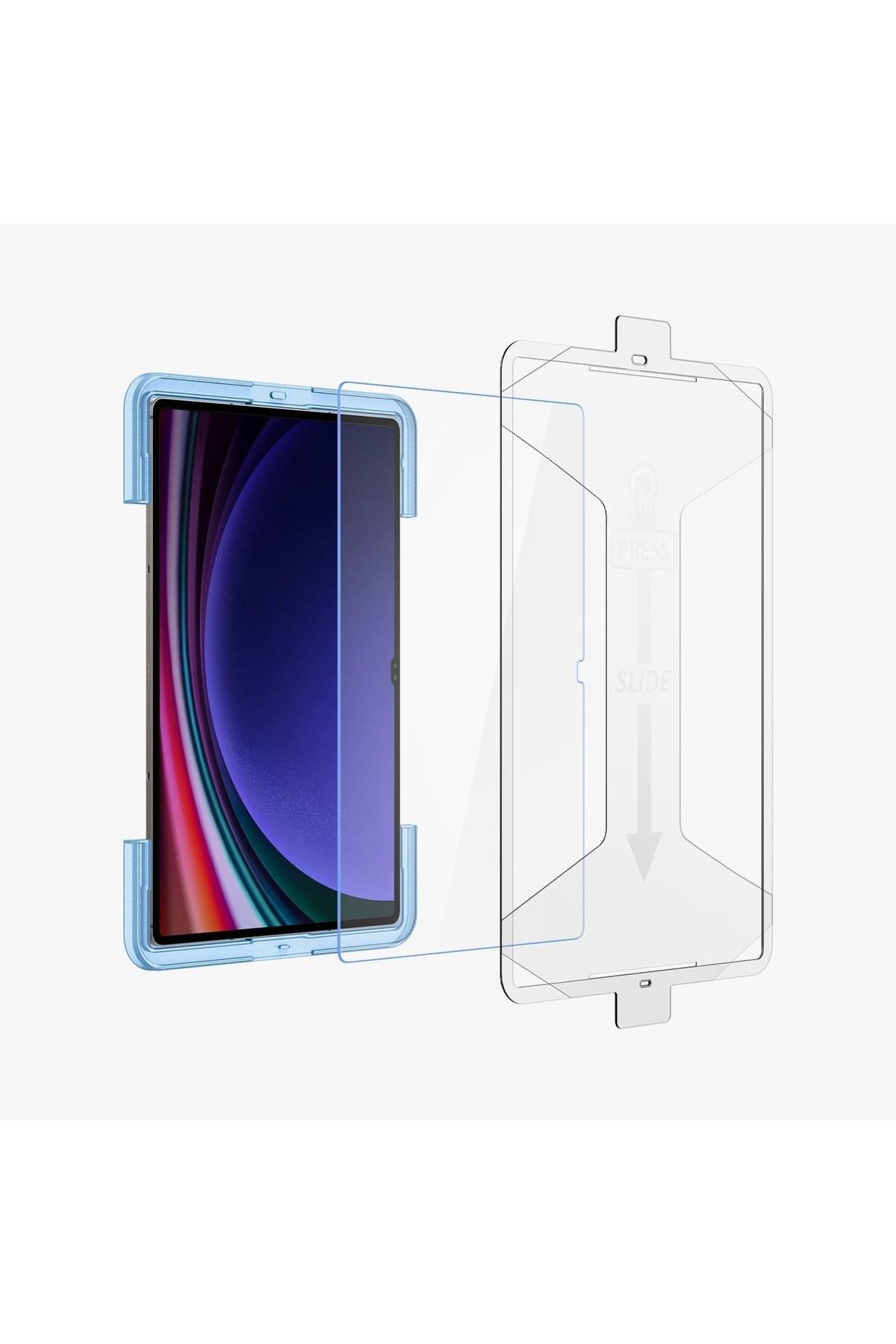 Spigen-Galaxy Tab S9 Ultra Glass Screen Protector Easy Installation, Spigen Glas Tr Ezfit Slim Hd (1 Piece) 7