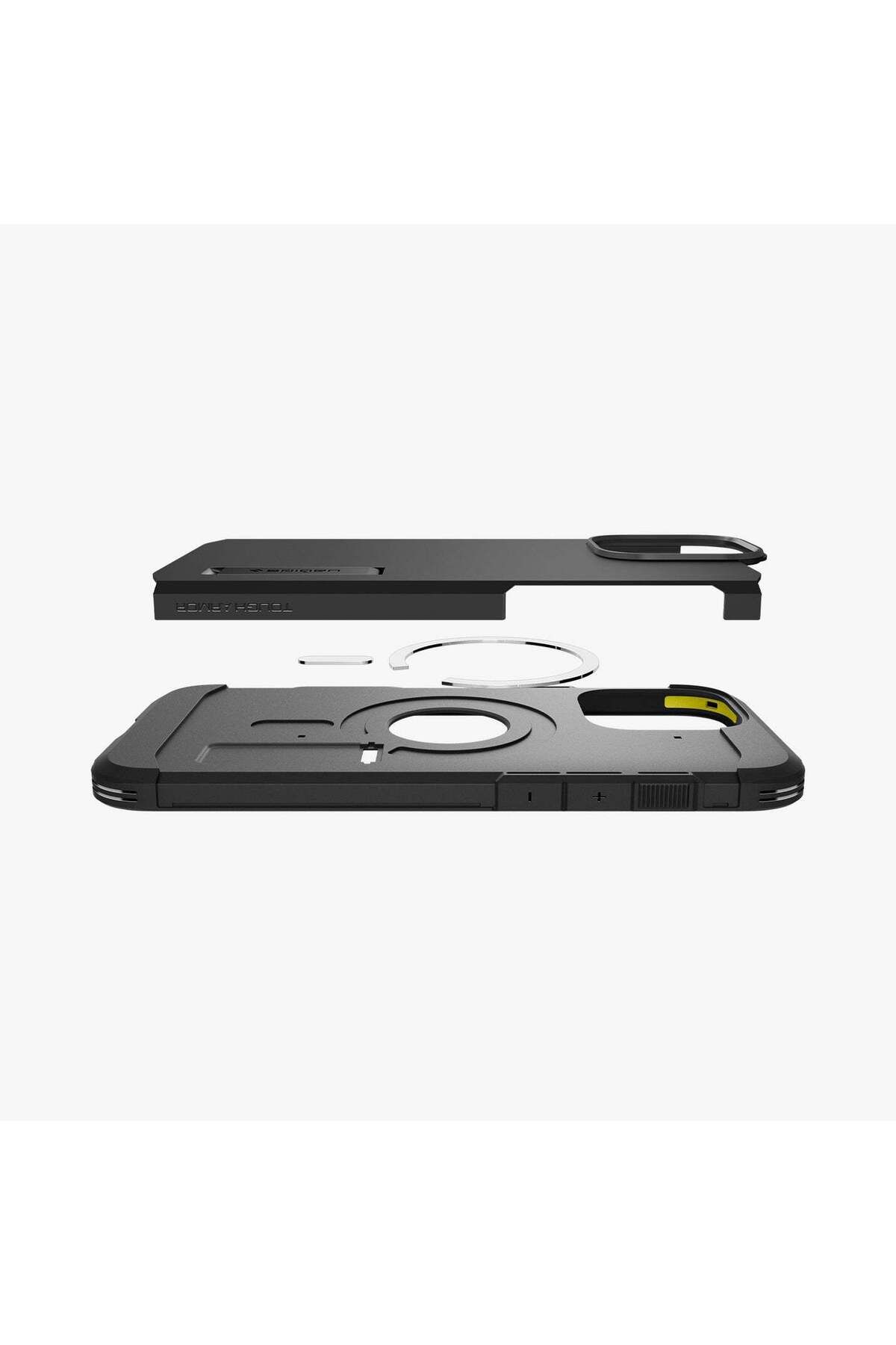 Spigen-iPhone 16 Pro Max Case Tough Armor Ai t (with Camera Button Protection) Magfit Magsafe Black - Acs08503 8