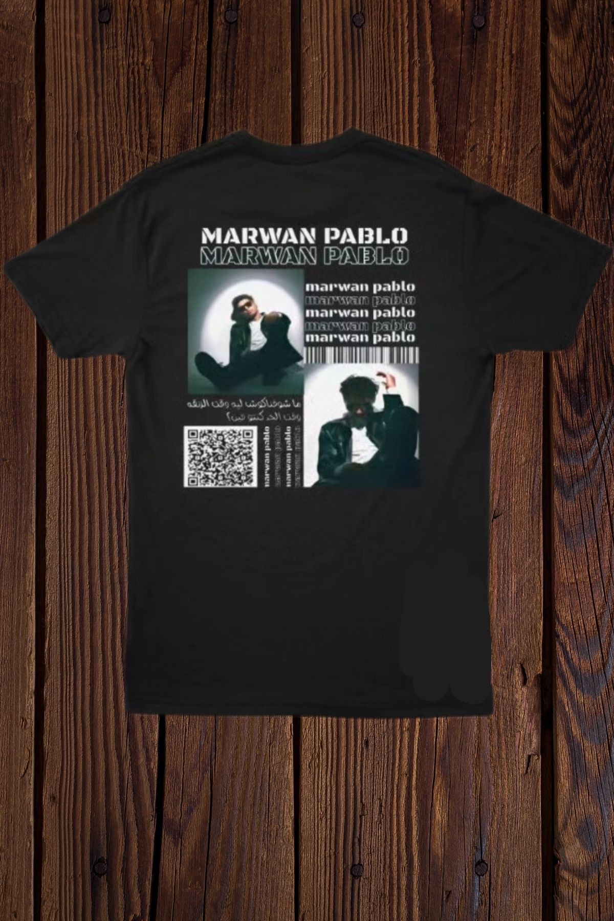 FECCY Pamuklu Marwan Pablo Baskılı Oversize T-shirt