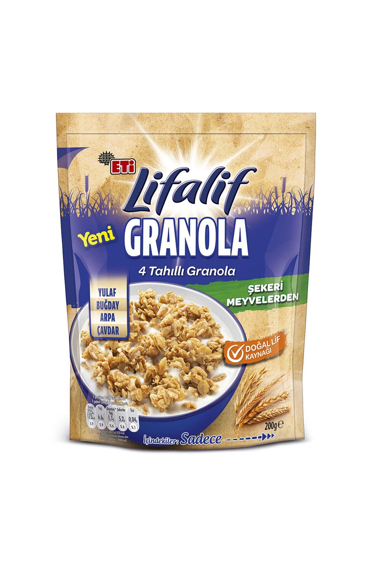 Eti Lifalif 4 Tahıllı Granola 200g x 2 Adet