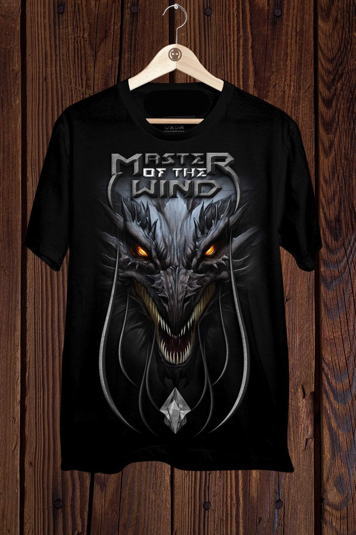 FECCY Pamuklu Master of the Wind Baskılı Oversize T-shirt