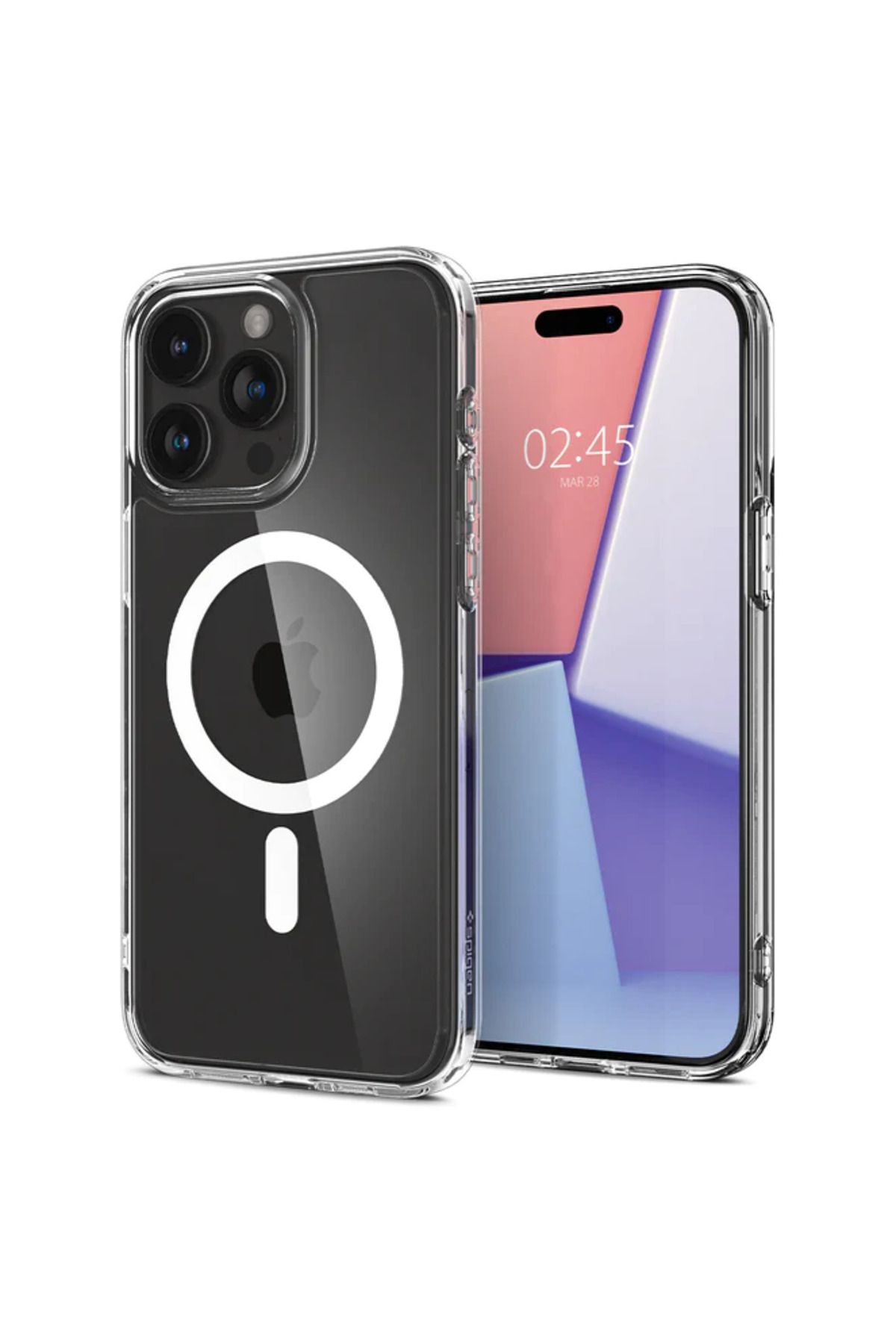 Spigen-iPhone 15 Pro Max Case, Spigen Crystal Hybrid (Magsafe Compatible) 2