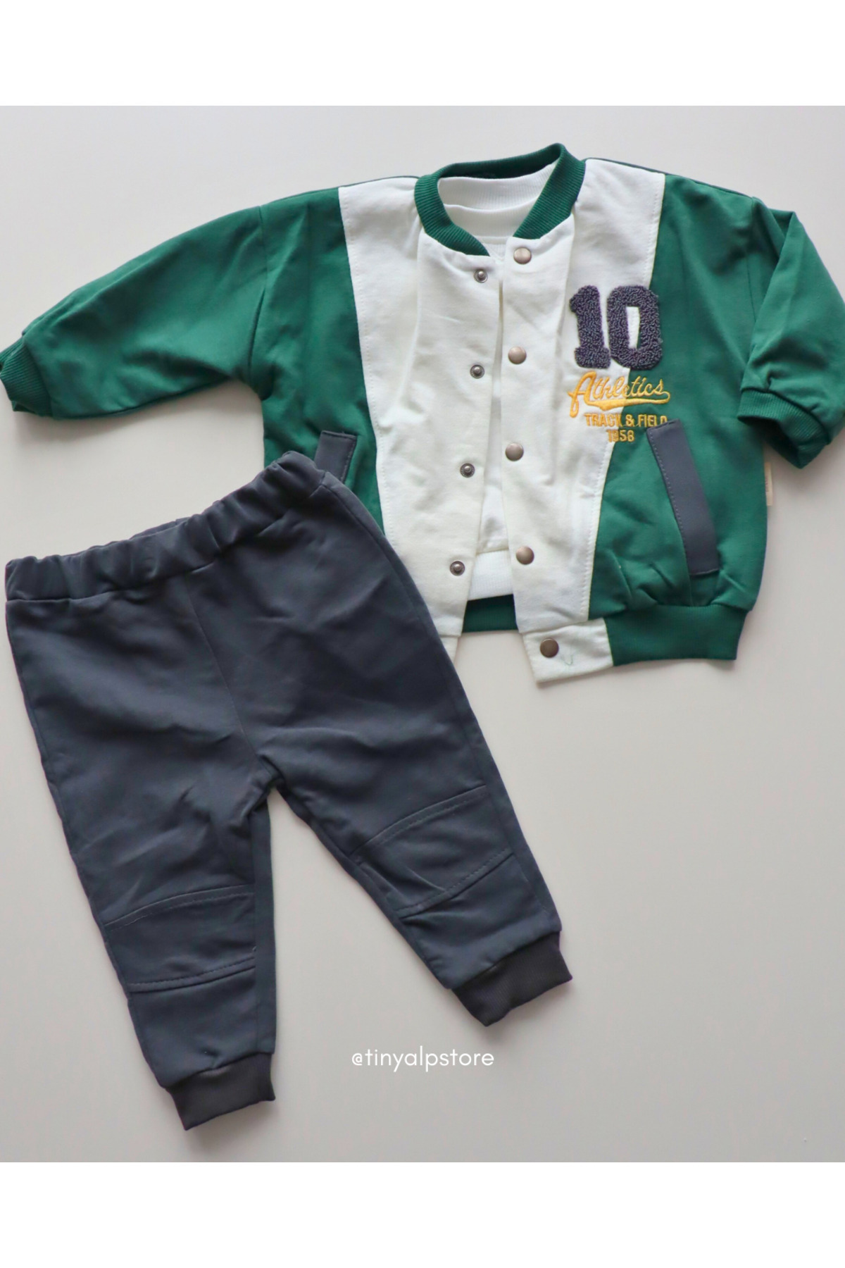 Necix's-Design Patterned College Cardigan Included Soft and Comfortable Fabric Baby Boy Suit 1