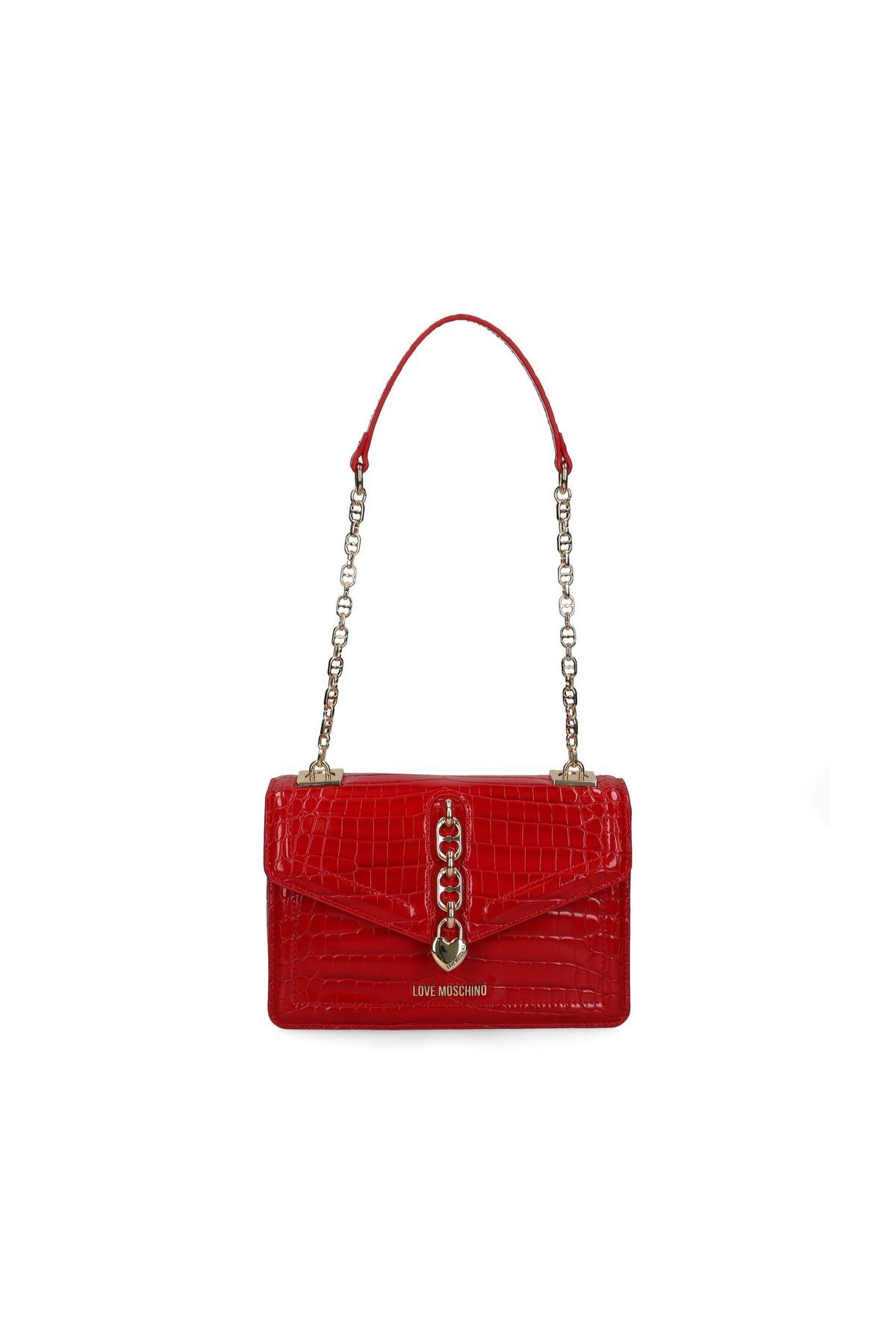 Love Moschino omuz çantası BORSA SHINY CROCO JC4384PP0LKJ0500