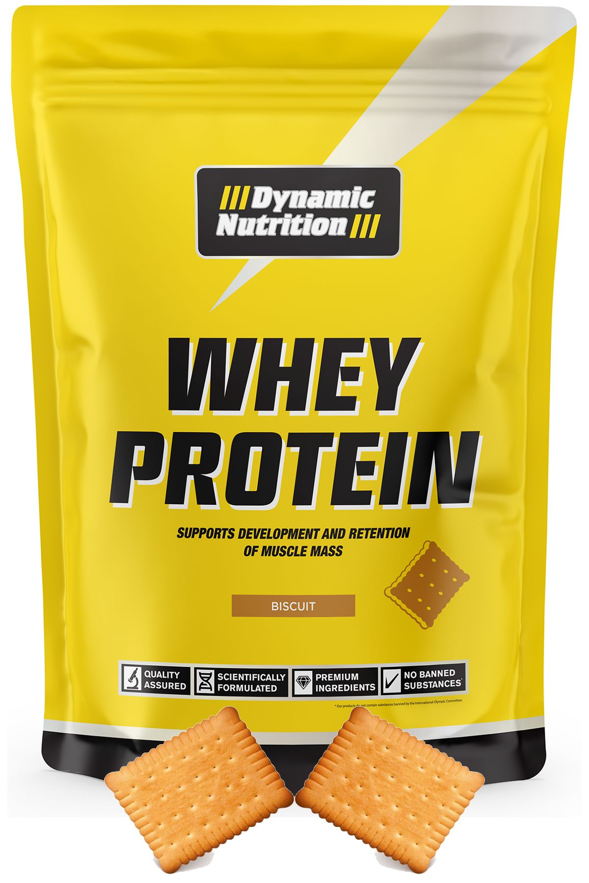 Dynamic Nutrition-High Protein Whey Protein Powder - 420Gx3 Pieces=1260G Biscuits+Chocolate+Strawberry 3