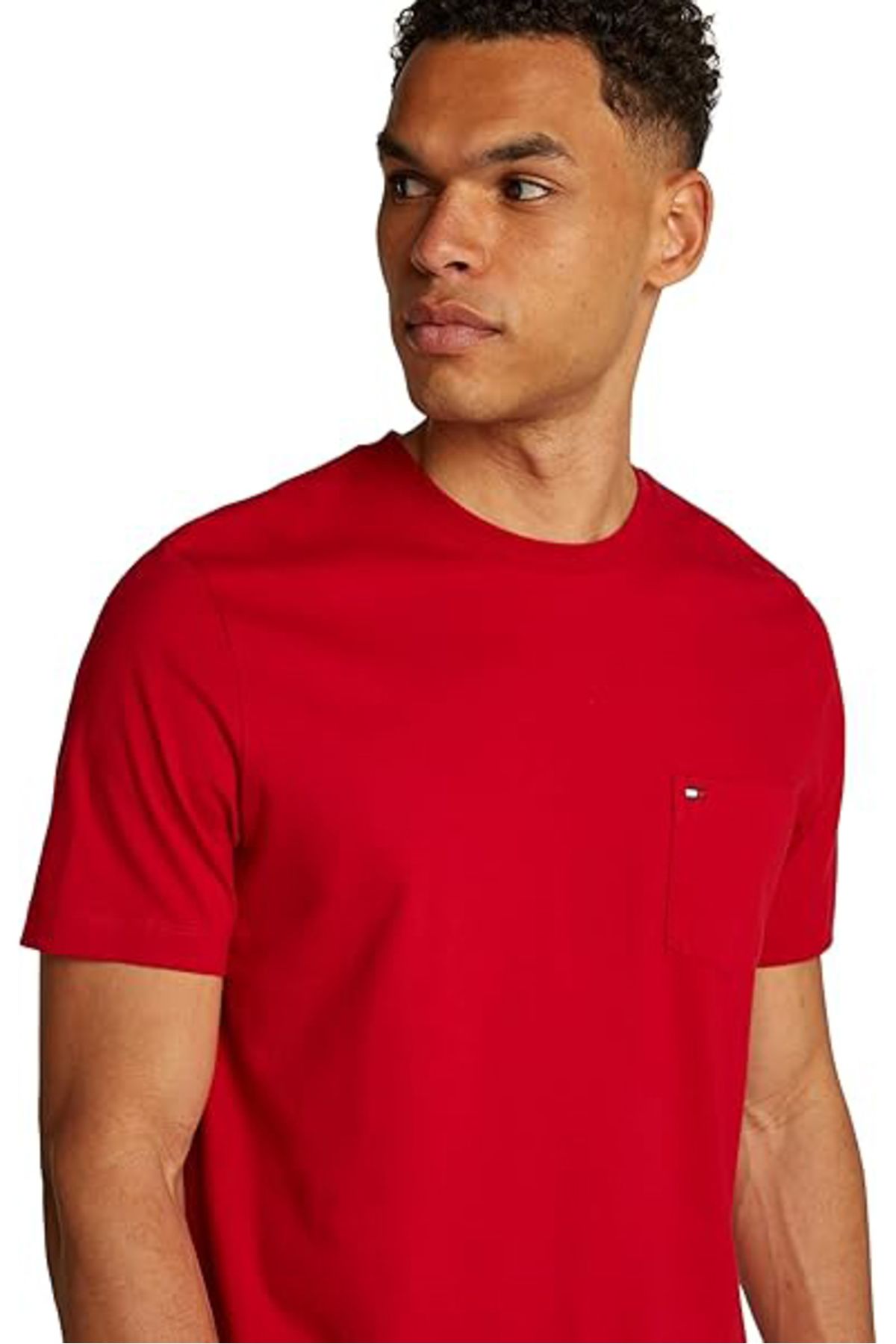 Tommy Hilfiger Erkek Th Solid T-Shirt - Kırmızı