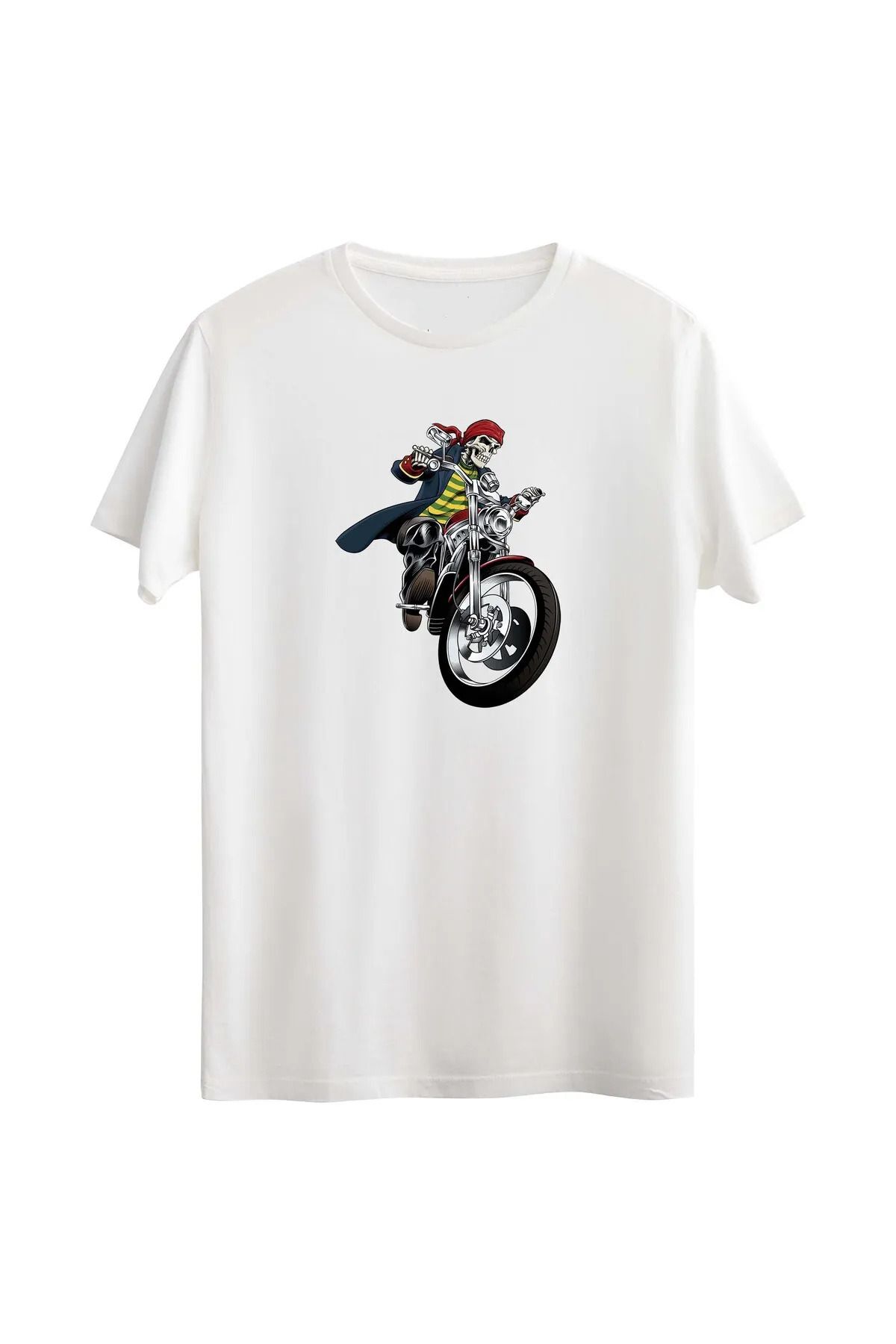 FECCY Pamuklu Motor Tasarımlı Regular T-Shirt