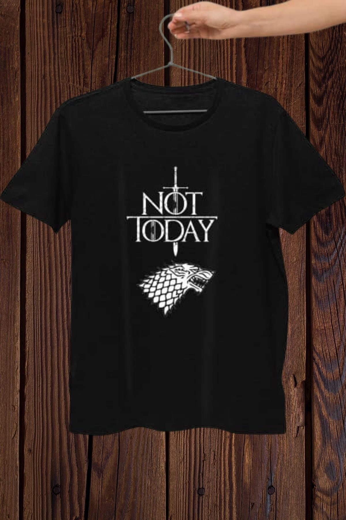 FECCY Pamuklu Not Today Baskılı Oversize T-shirt