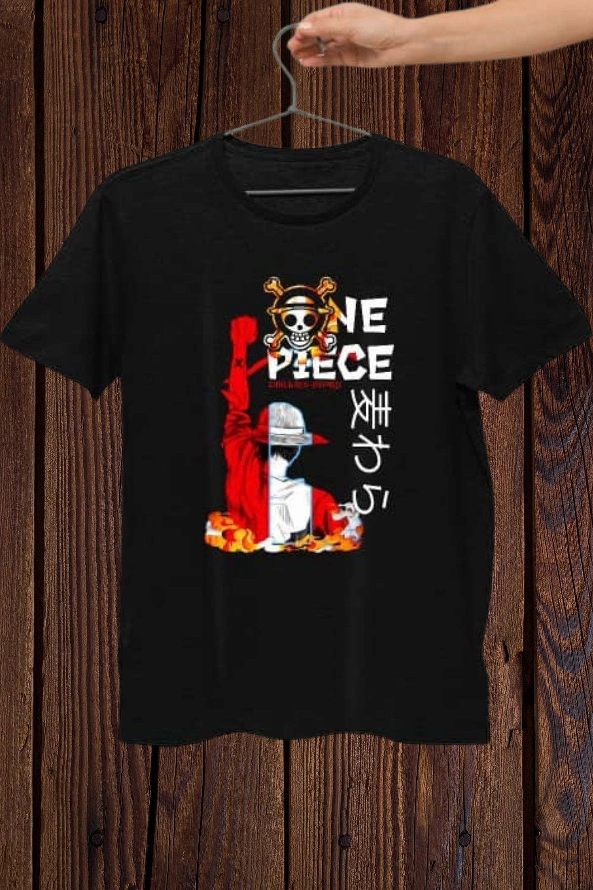 FECCY Pamuklu One Piece Baskılı Oversize T-shirt