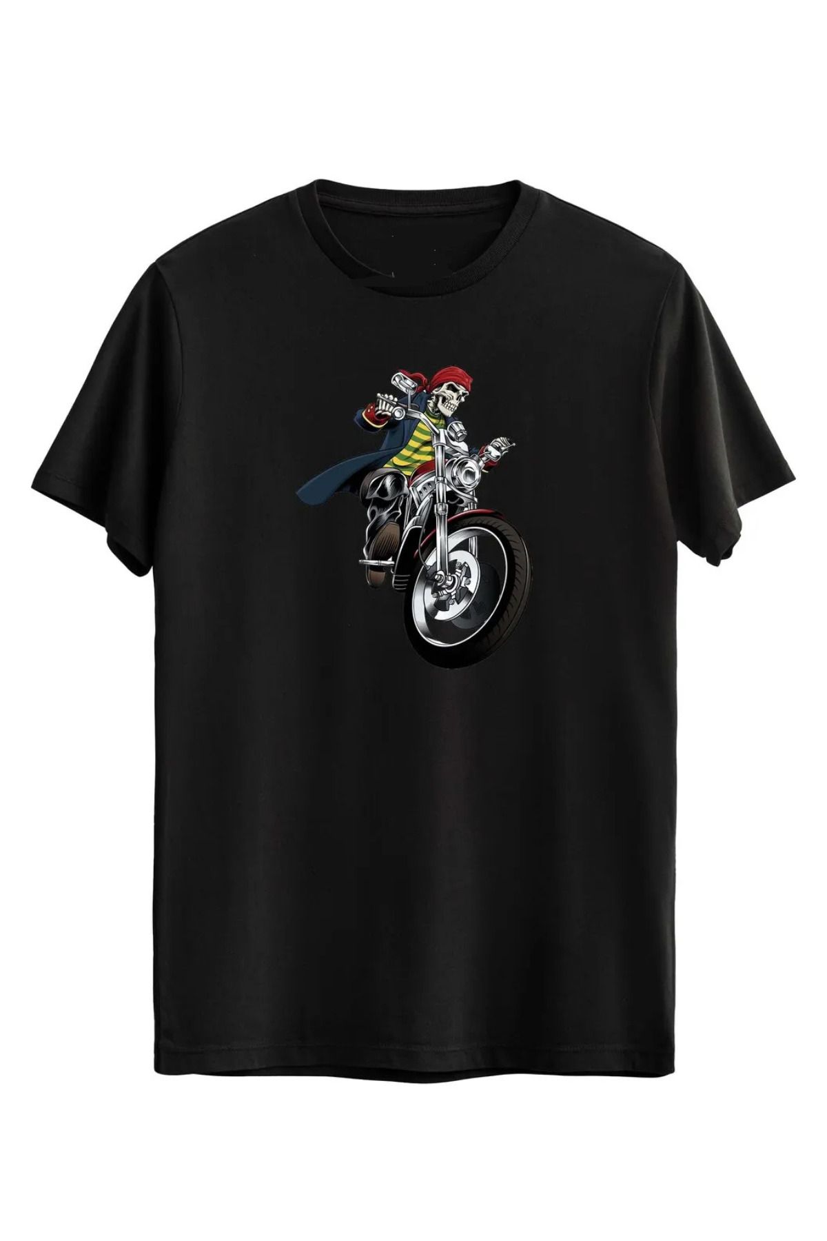 FECCY Pamuklu Motor Tasarımlı Regular T-Shirt