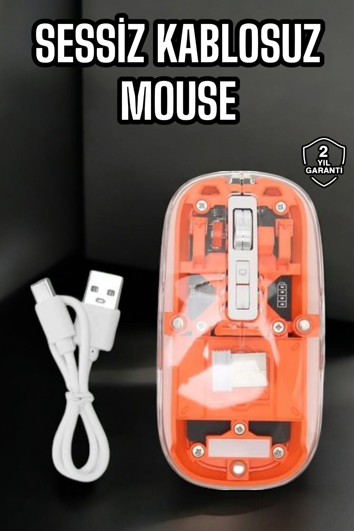 ÇilekTech Kablosuz Mouse Fare 5.0 Uyumlu Bluetooth Bağlantılı USB Girişli