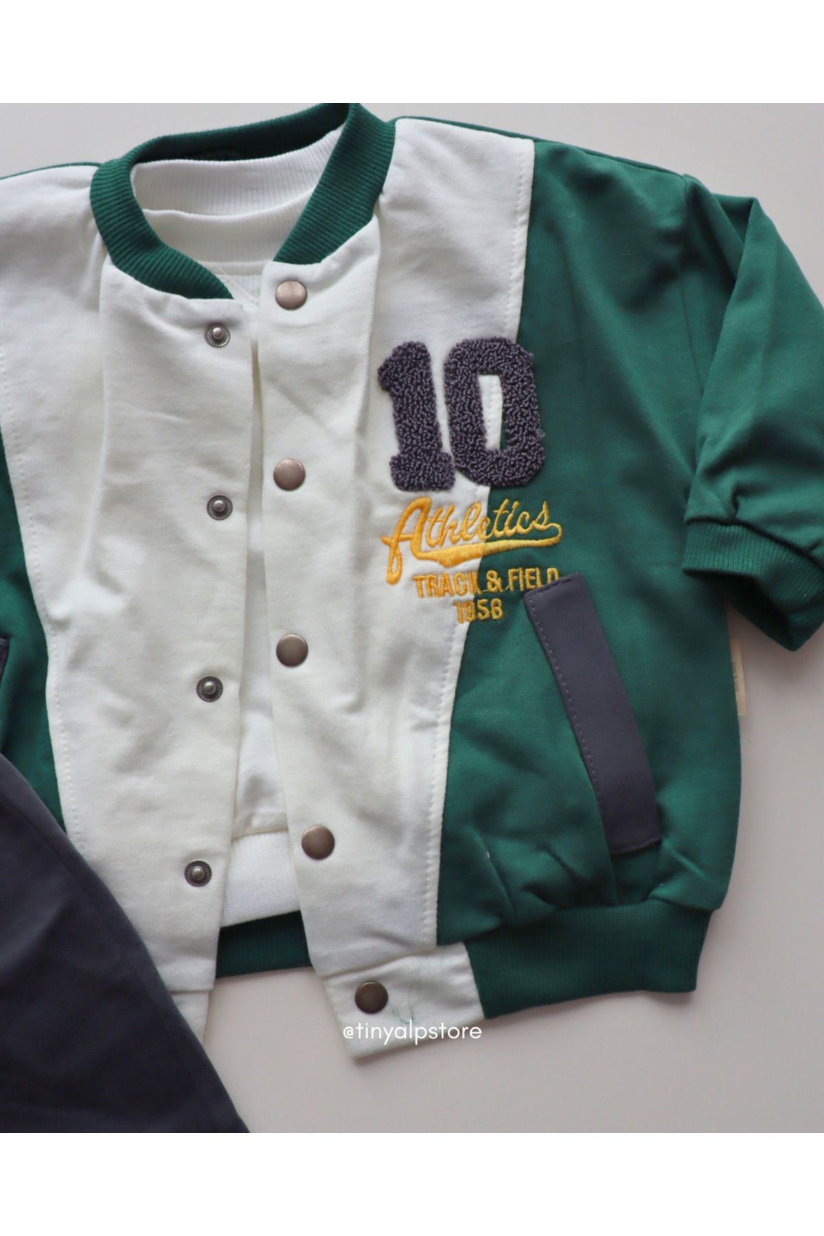 Necix's-Design Patterned College Cardigan Included Soft and Comfortable Fabric Baby Boy Suit 3