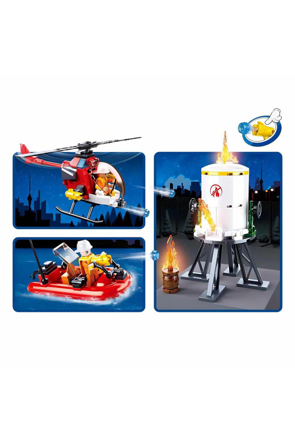 Sluban-Fire Series - Fire Set Building Blocks 490 PCS with 5 Mini Figures 3