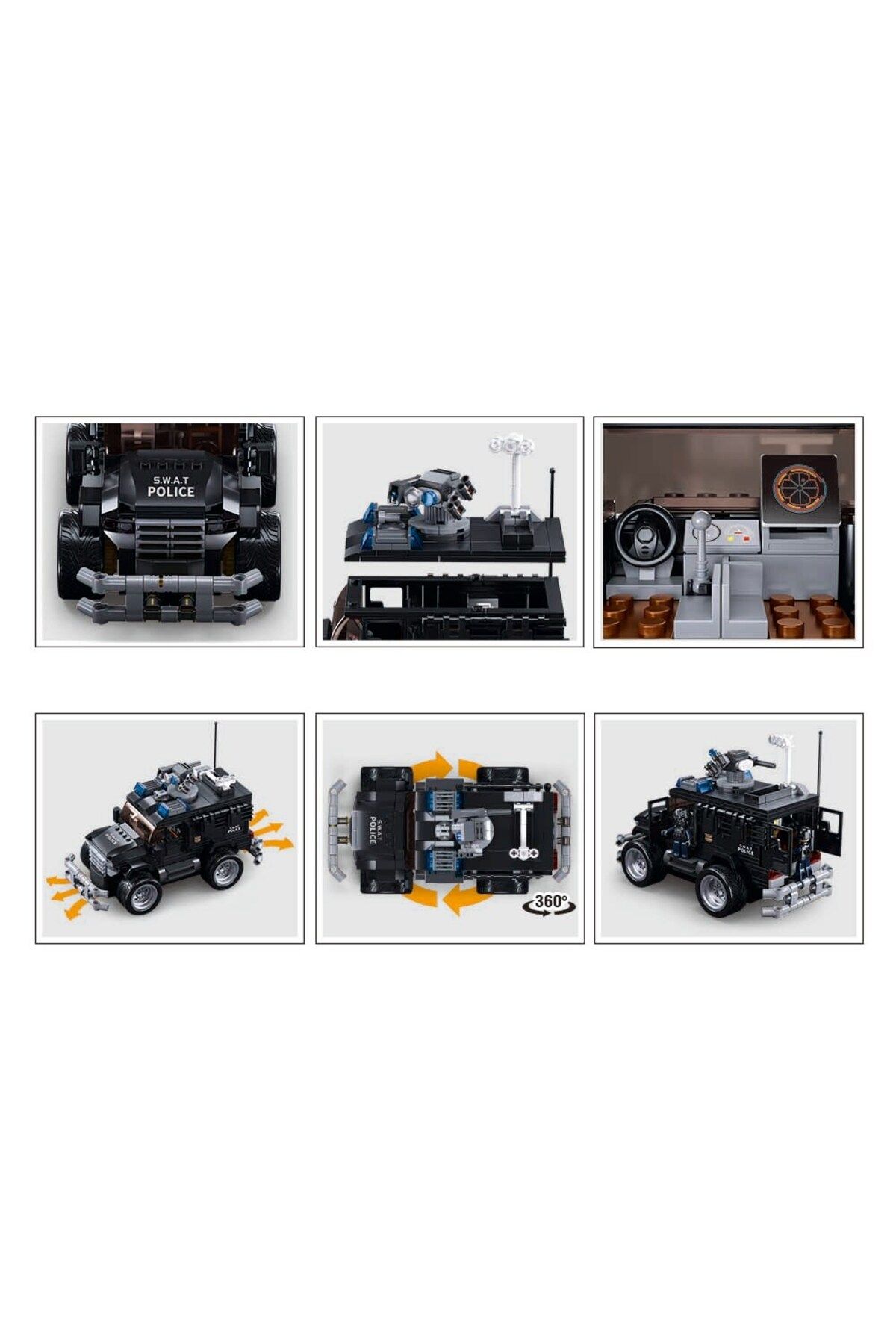 Sluban-Power Bricks Series - S.W.A.T  Vehicle Building Blocks, with Remote Conrtol 4