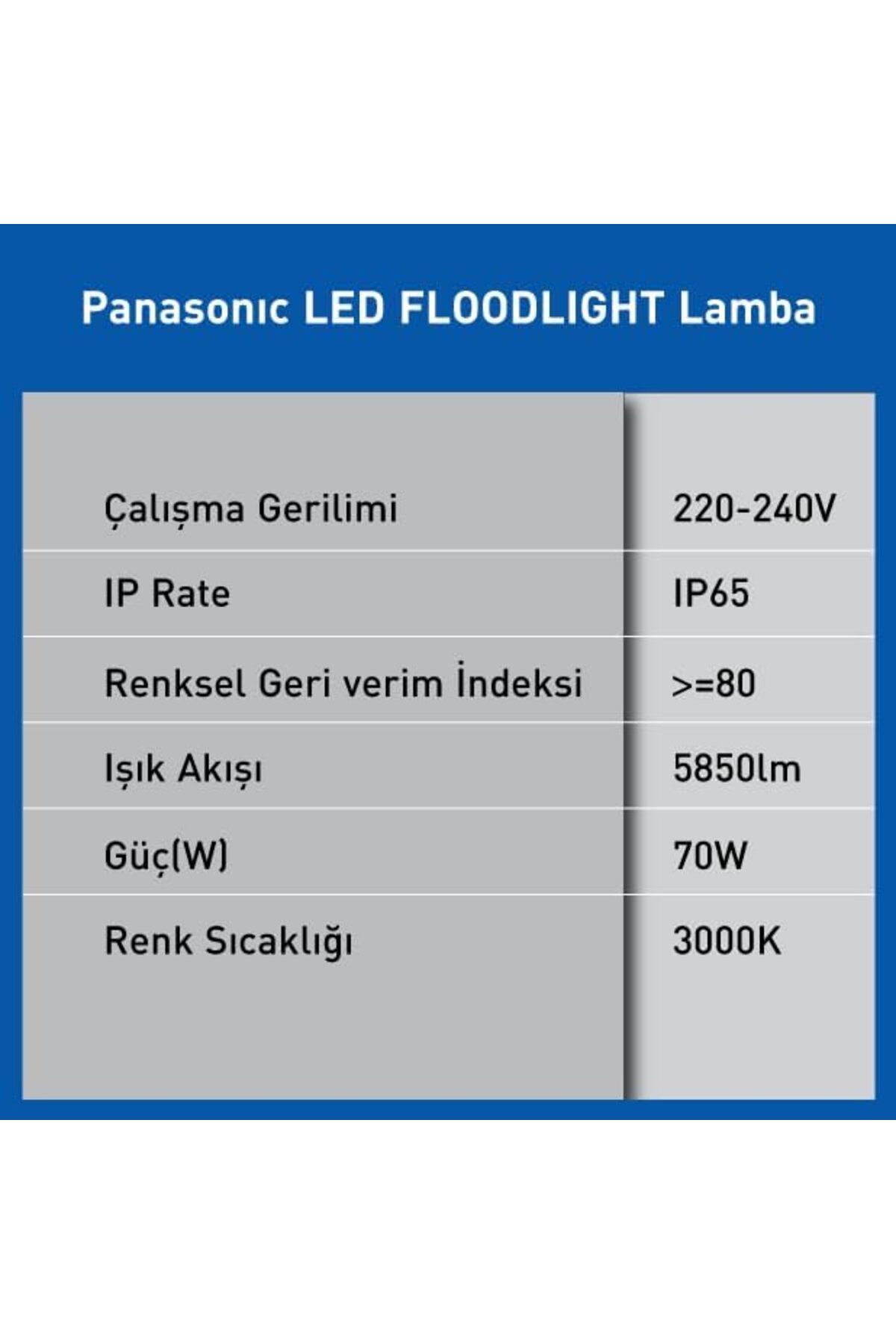 STOREMAX EMLshop Kelvin-Sarı Işık 5850LM 3000K FLOODLIGHT 70W LED Yeni VDesing 986362