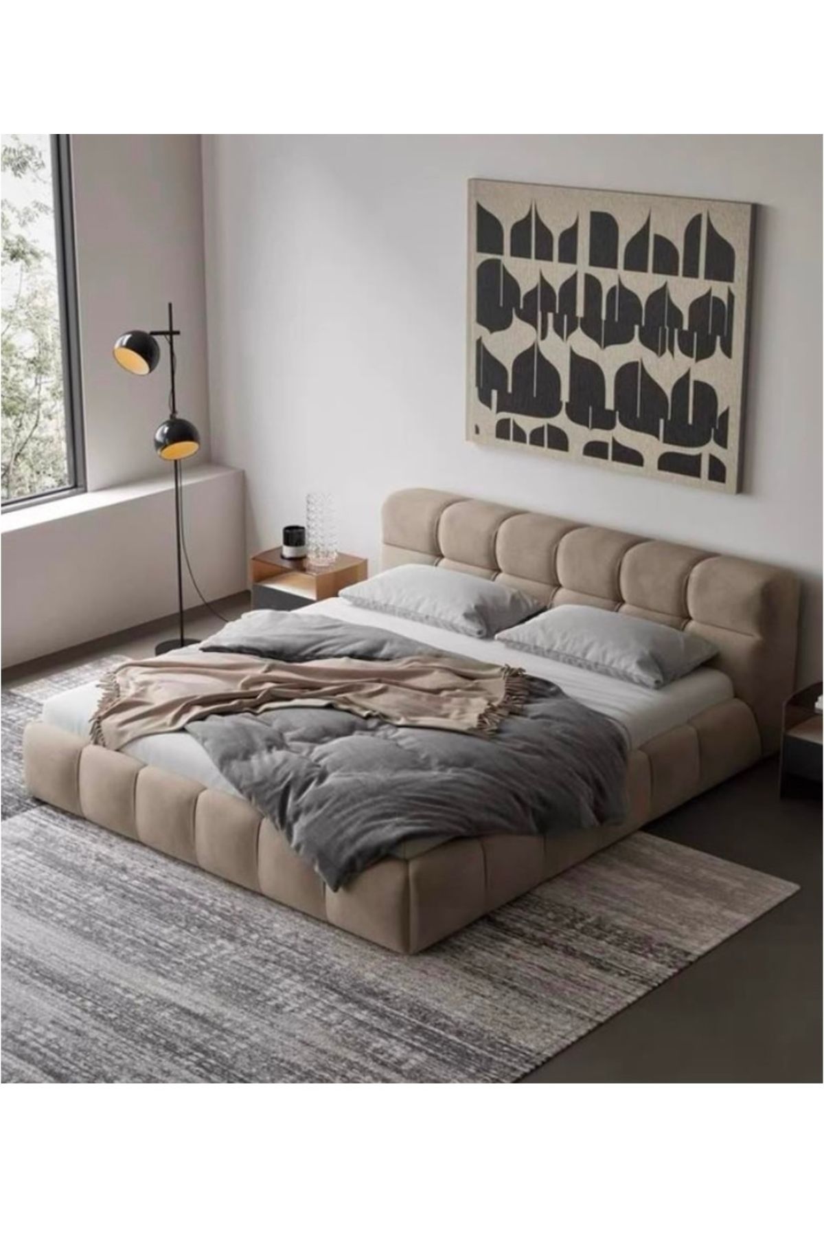 LOVESAN ÇİFT KİŞİLİK KARYOLA MODERN YENİ NESİL KARYOLA UPHOLSTERED BED