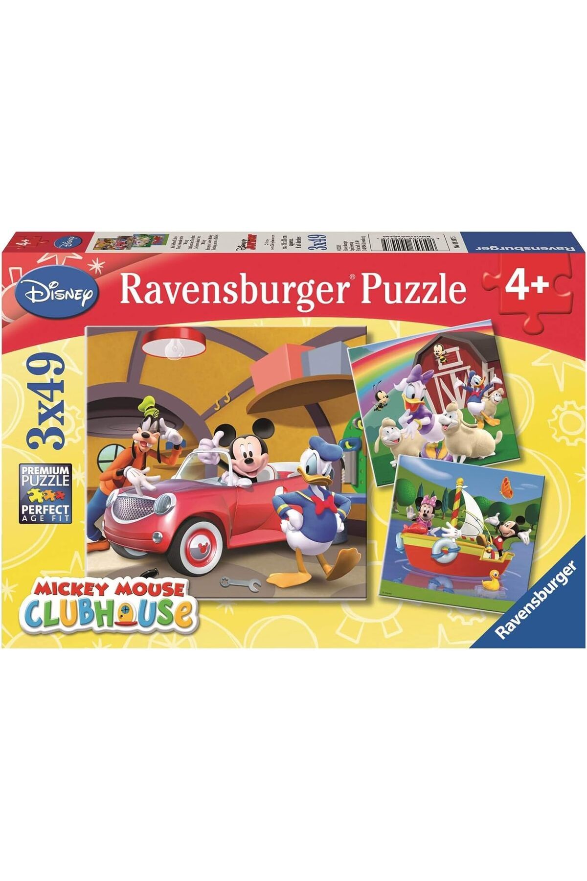 NcK (92475) 3 X 49 Parça Puzzle Wd, Mickey Club House