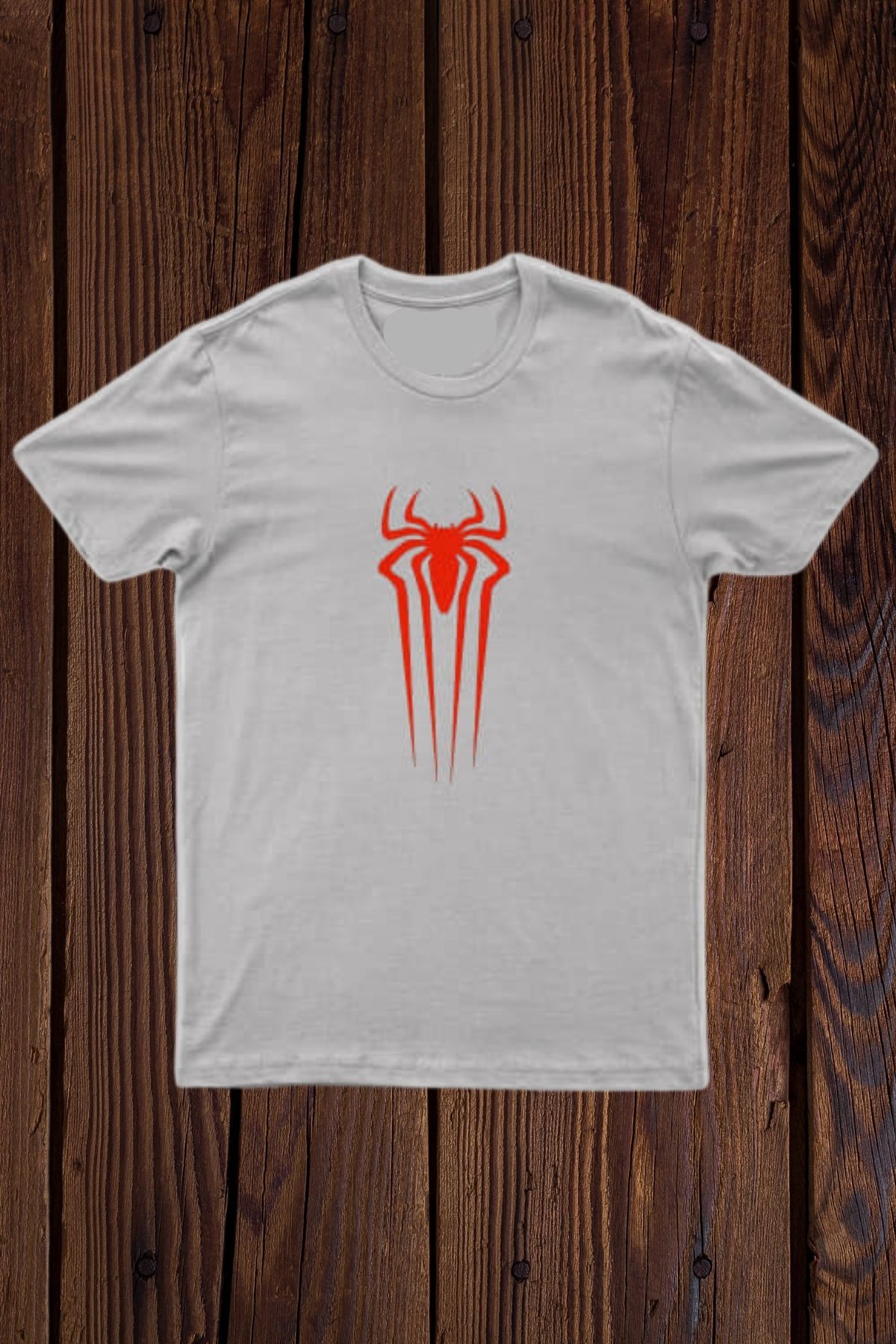 FECCY Pamuklu Spider Baskılı Oversize T-shirt