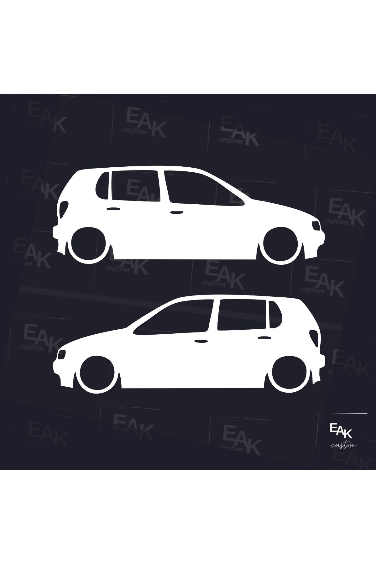 eakcustom VW POLO MK3 oto sticker (18cm x 15cm) (2 adet)