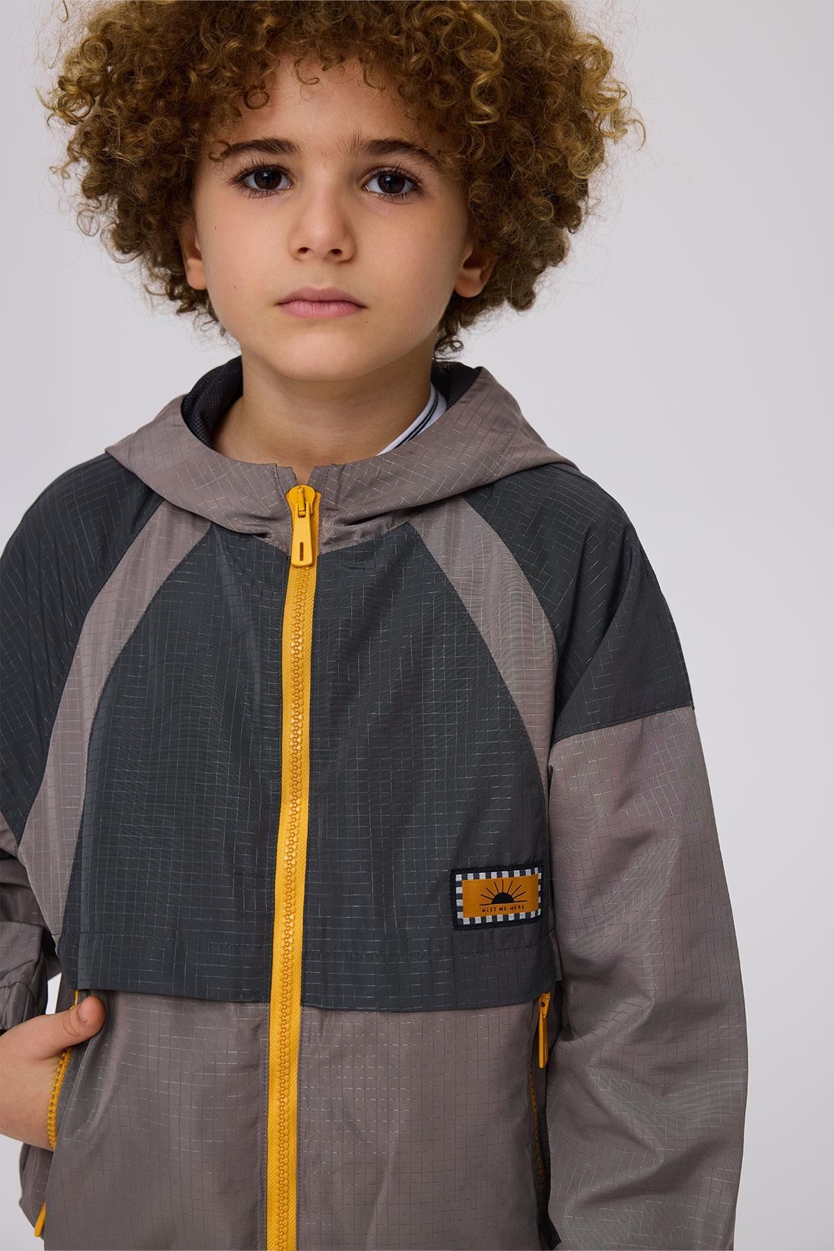 Nebbati-Bg Store Boy's Anthracite Raincoat 3