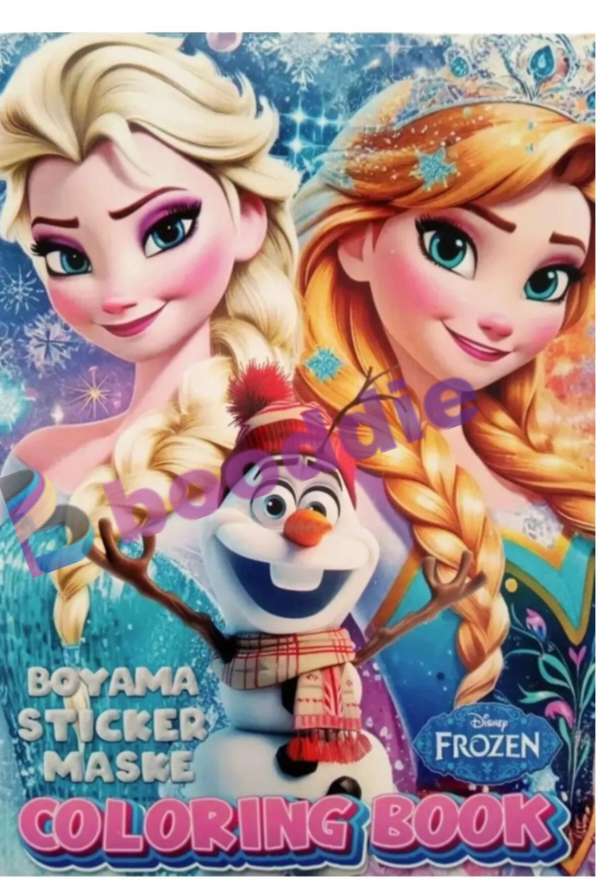 booddie Frozen Elsa Karlar Ülkesi Boyama Kitabı Stickerli Boyanacak Sayfa Sayısı 16 Arka Kapak Maskeli