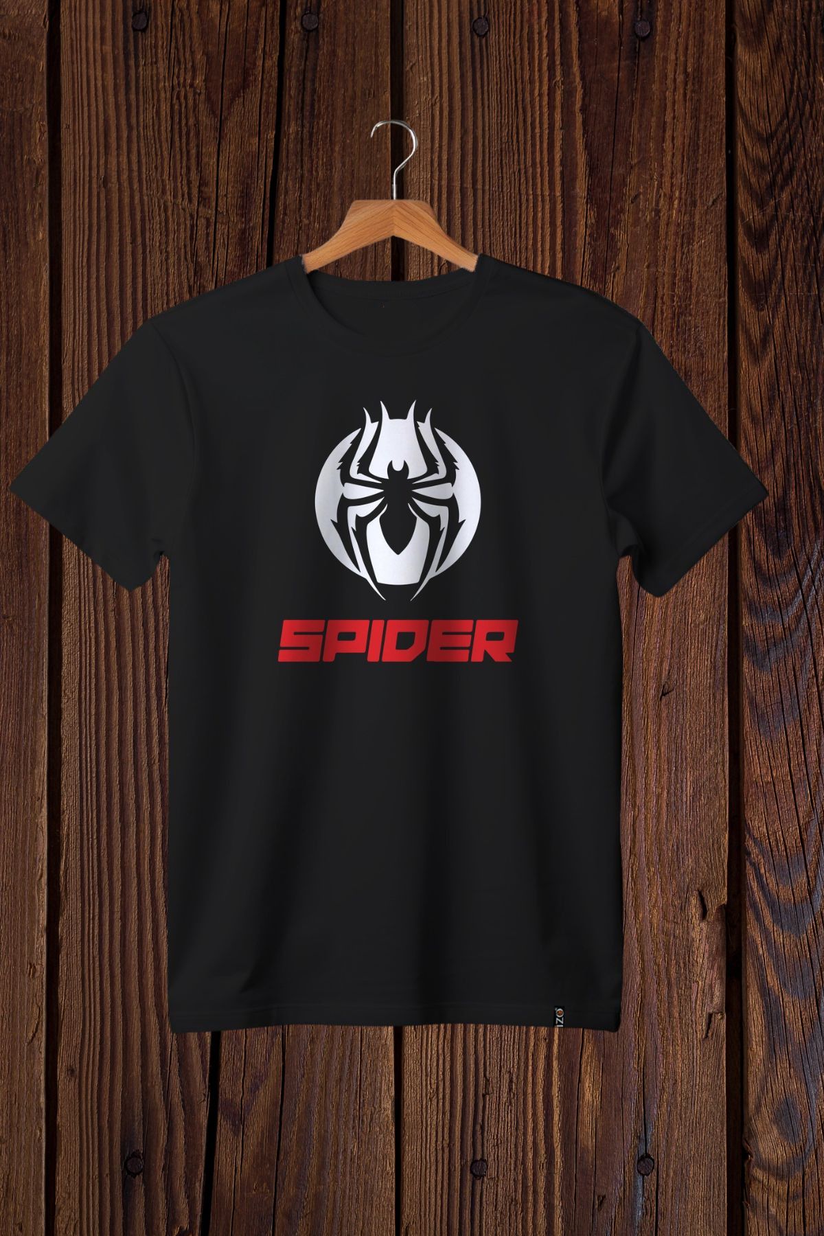 FECCY Pamuklu Spider Baskılı Oversize T-shirt