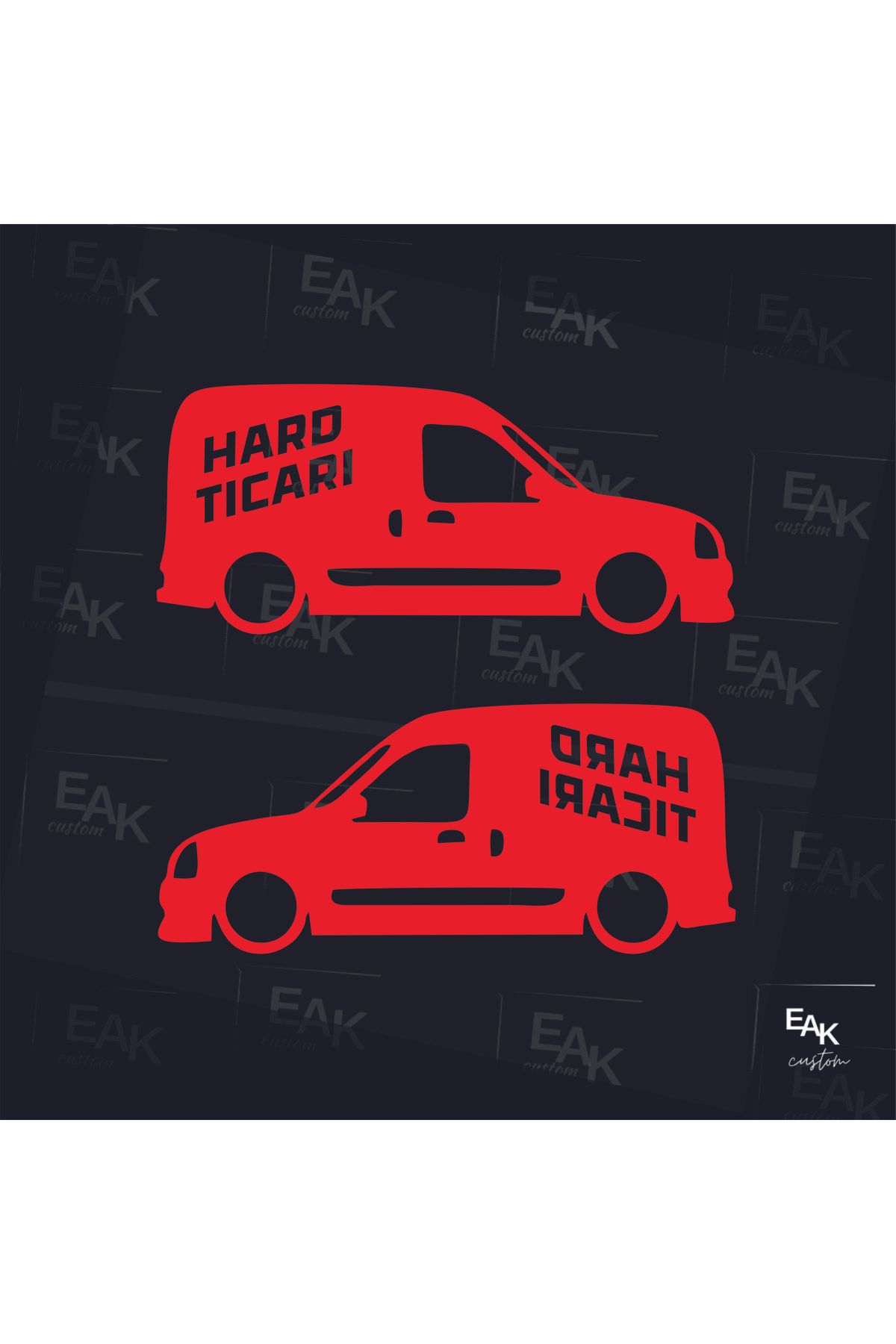 eakcustom RENAULT KANGO oto sticker (18cm x 17cm) (2 adet)