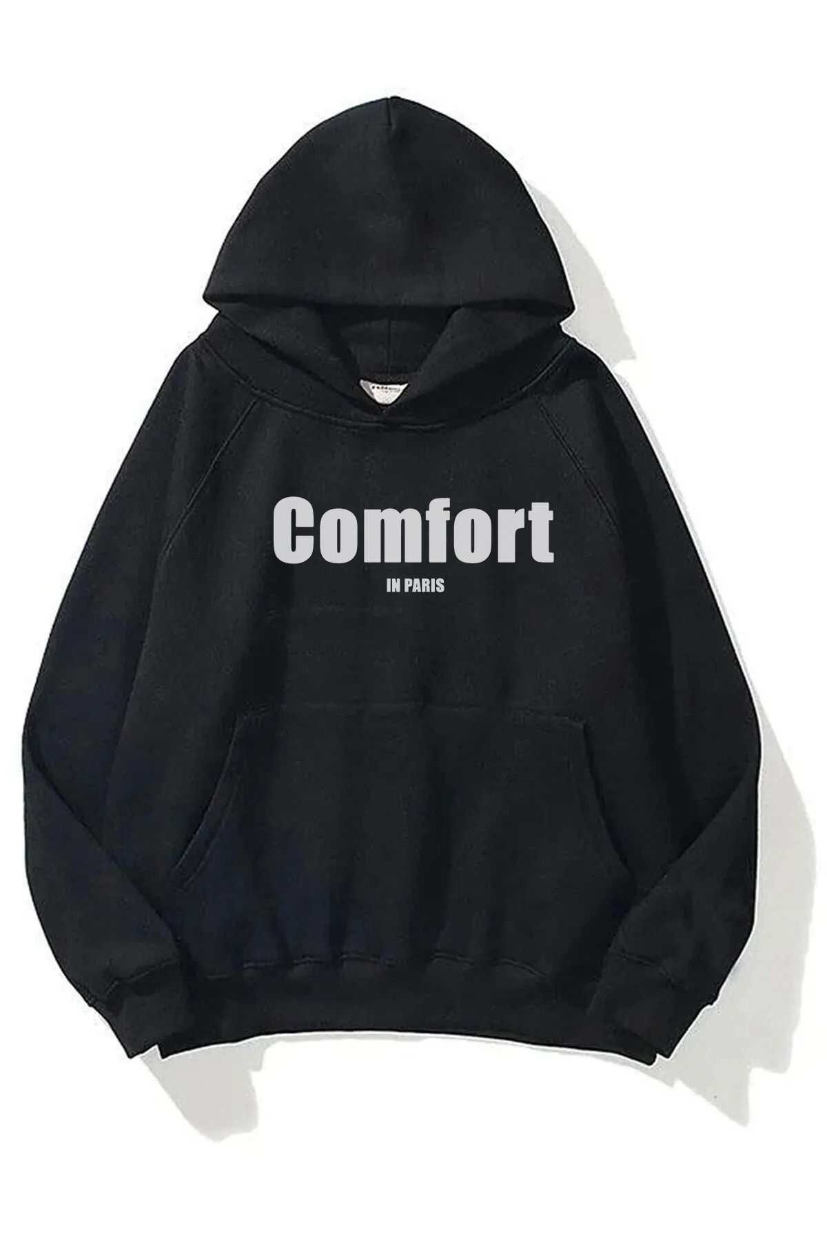 FUWEAR Unisex %100 Pamuk Comfort Baskılı 3 İplik Kapüşonlu Hoodie Sweatshirt