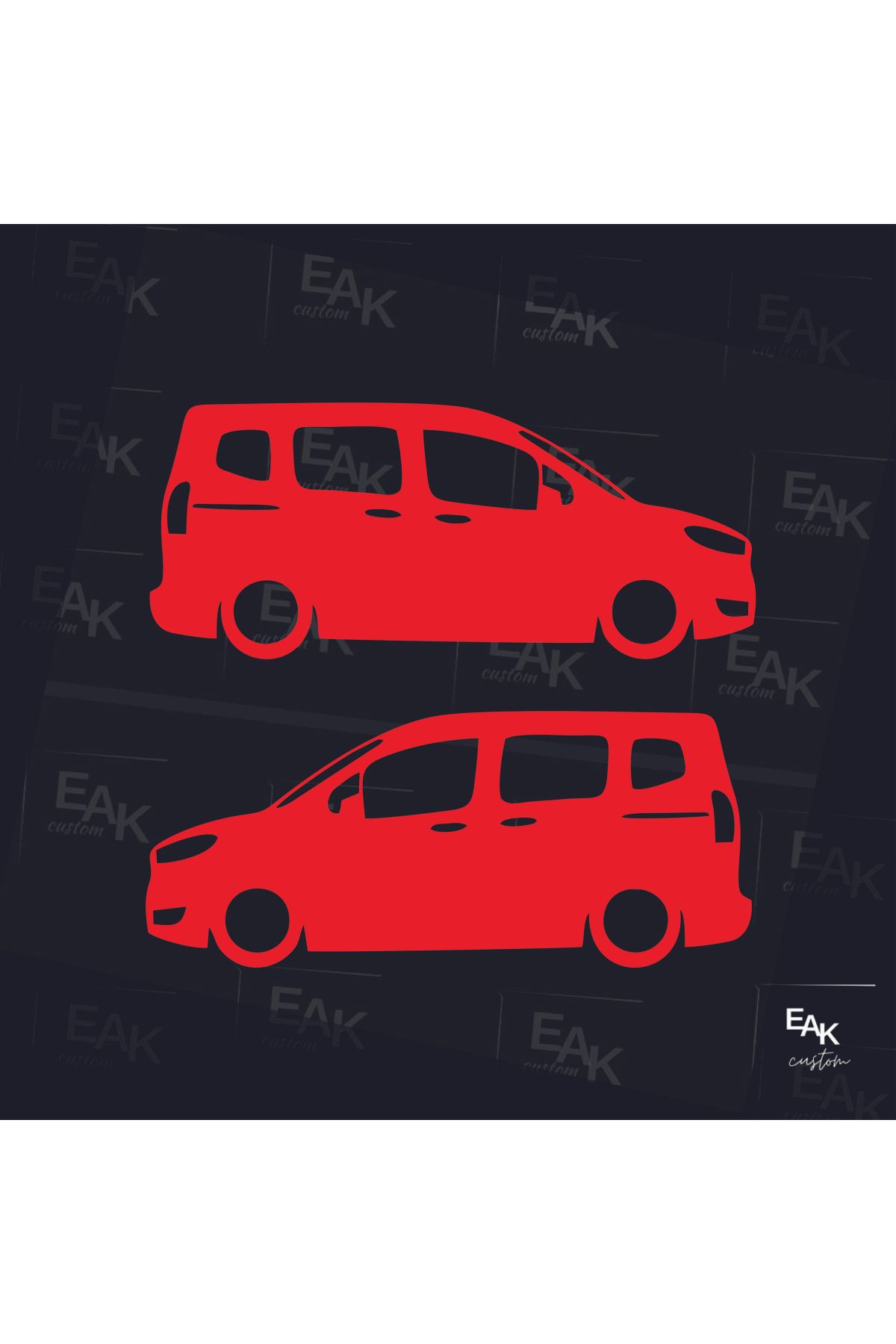 eakcustom FORD COURİER oto sticker (18cm x 16cm) (2 adet)