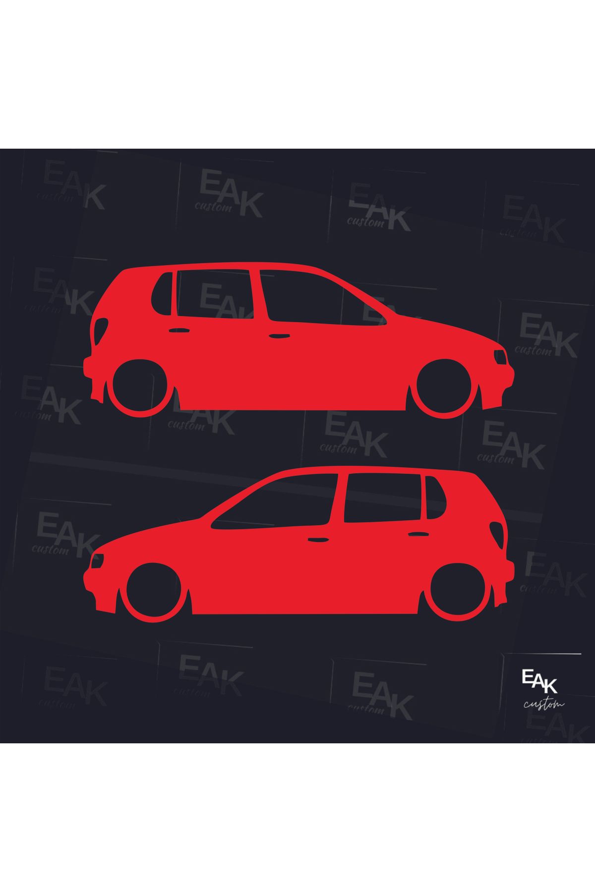 eakcustom VW POLO MK3 oto sticker (18cm x 15cm) (2 adet)