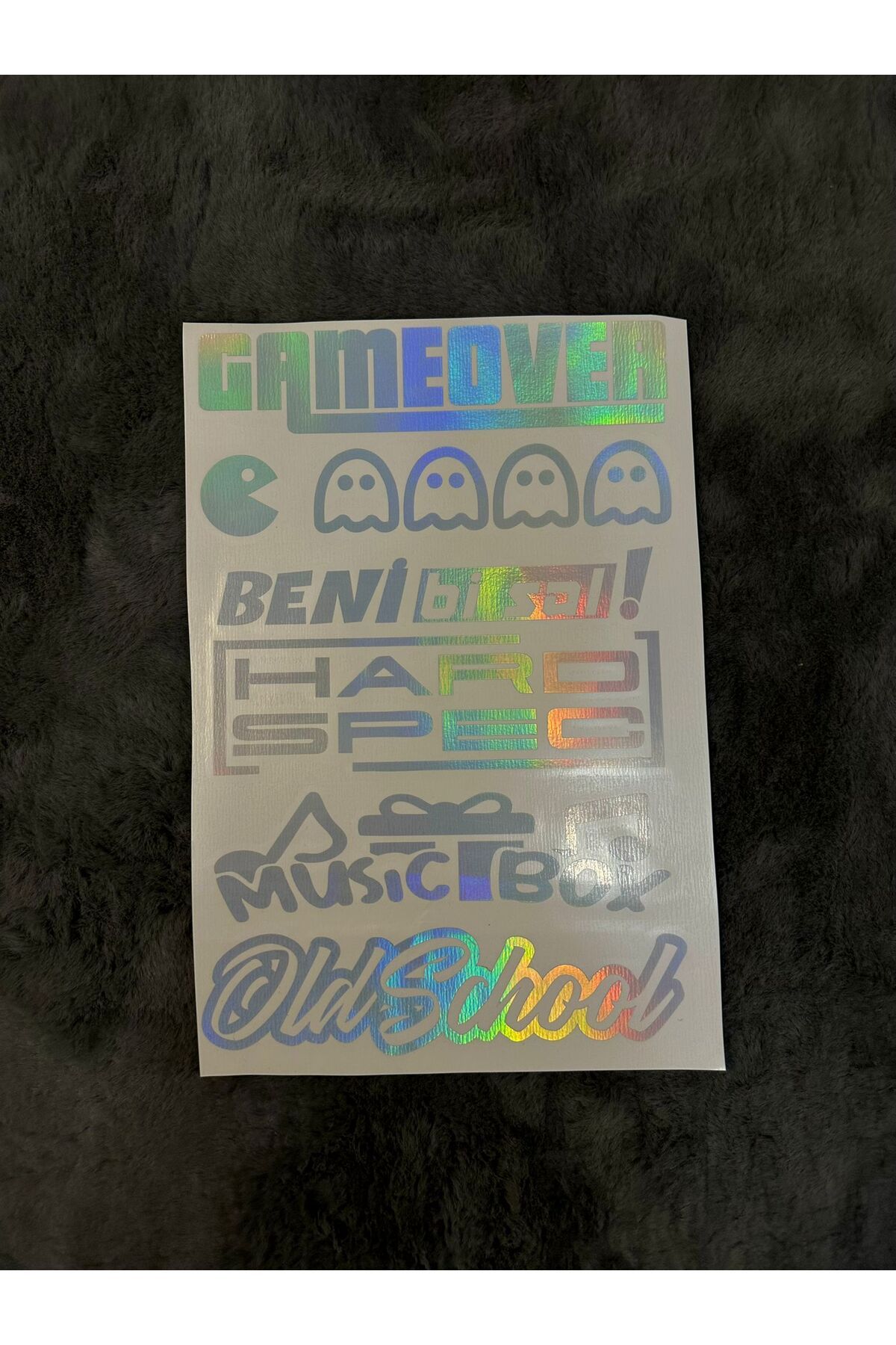 MOTTOMOR Hologram Arka Cam Yazı Etiket Sticker 6'lı Araba Game Over