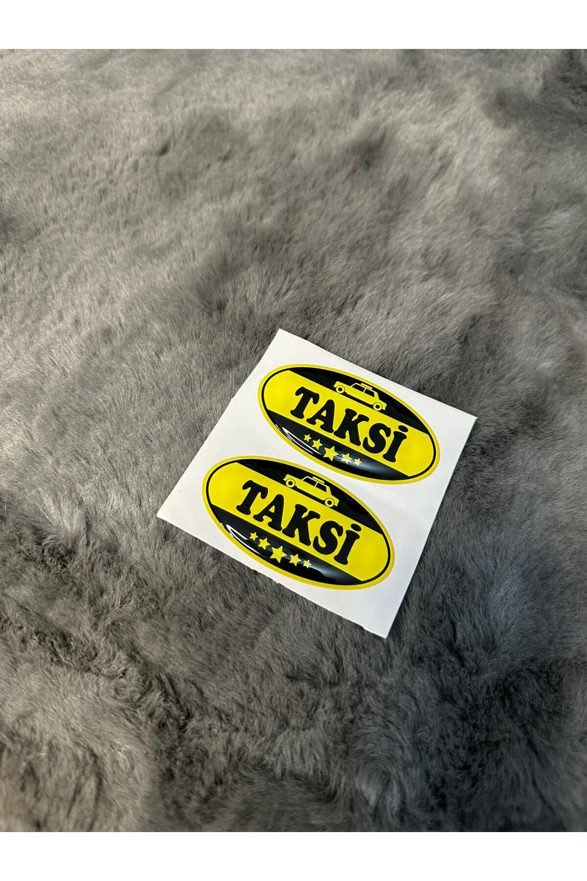 MOTTOMOR Taksi Damla Sticker Etiket 2'li Taksi Arabası Taksiler İçin 6.5cm