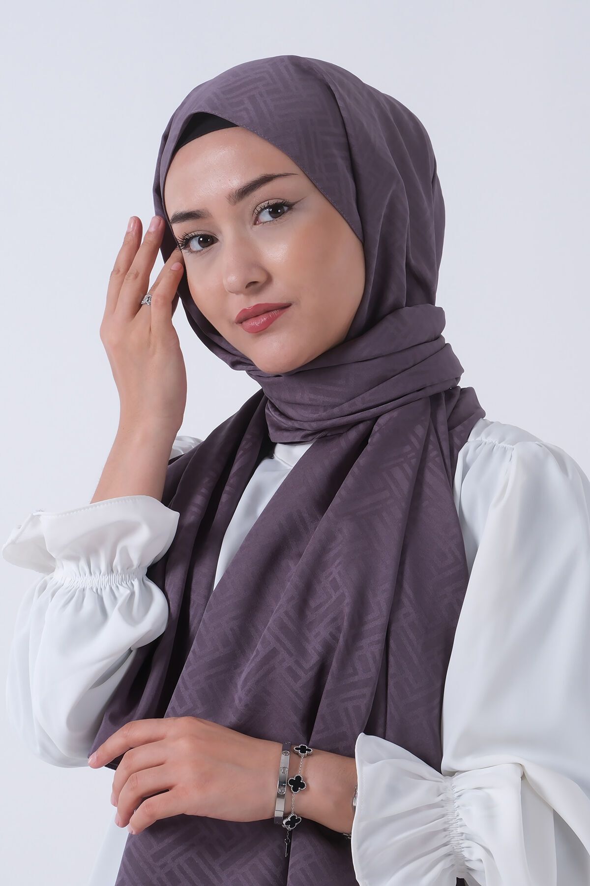 HAREM SCARF Jakarlı Şal, Nehir Jakar Şal 01170