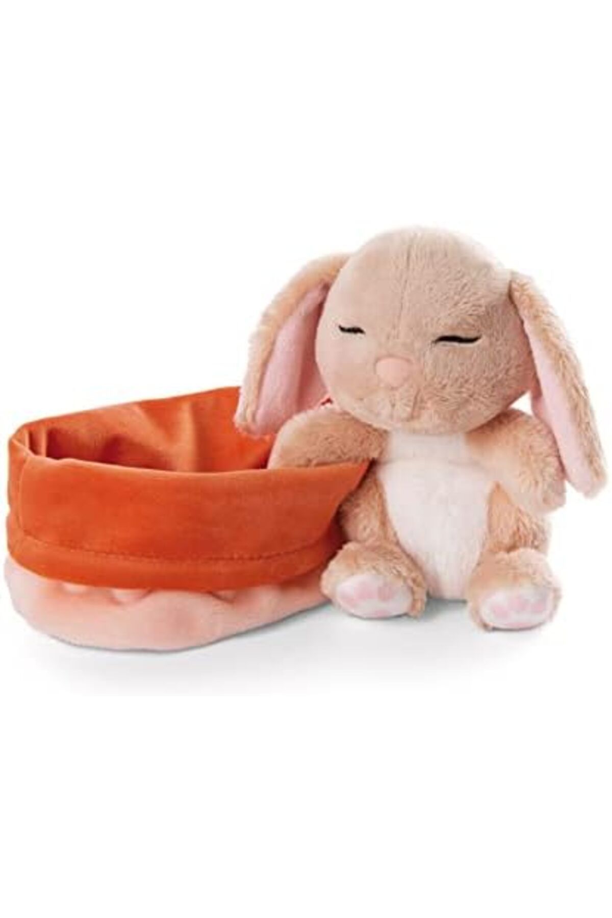 STOREMAX sivtcrt Basket 12cm in Peach Bunny Caramel Sleeping Pets Soft Toy 48708 Yeni Modern Desing 1053513