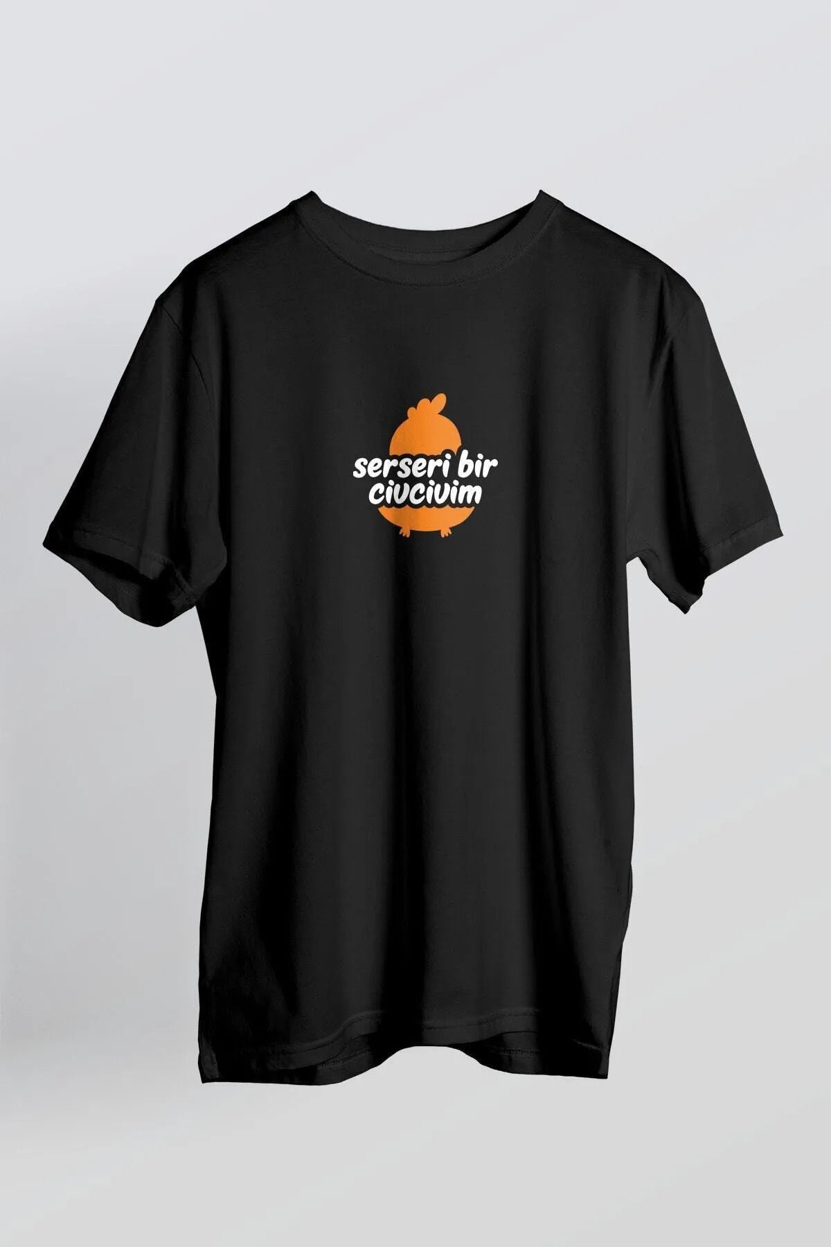 FECCY Pamuklu Unisex Serseri Bir Civcivim Baskılı T-shirt